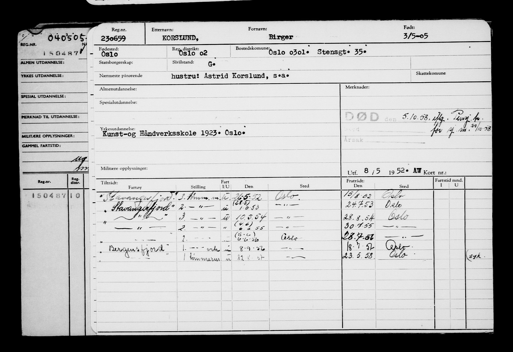 Direktoratet for sjømenn, AV/RA-S-3545/G/Gb/L0059: Hovedkort, 1905, p. 25