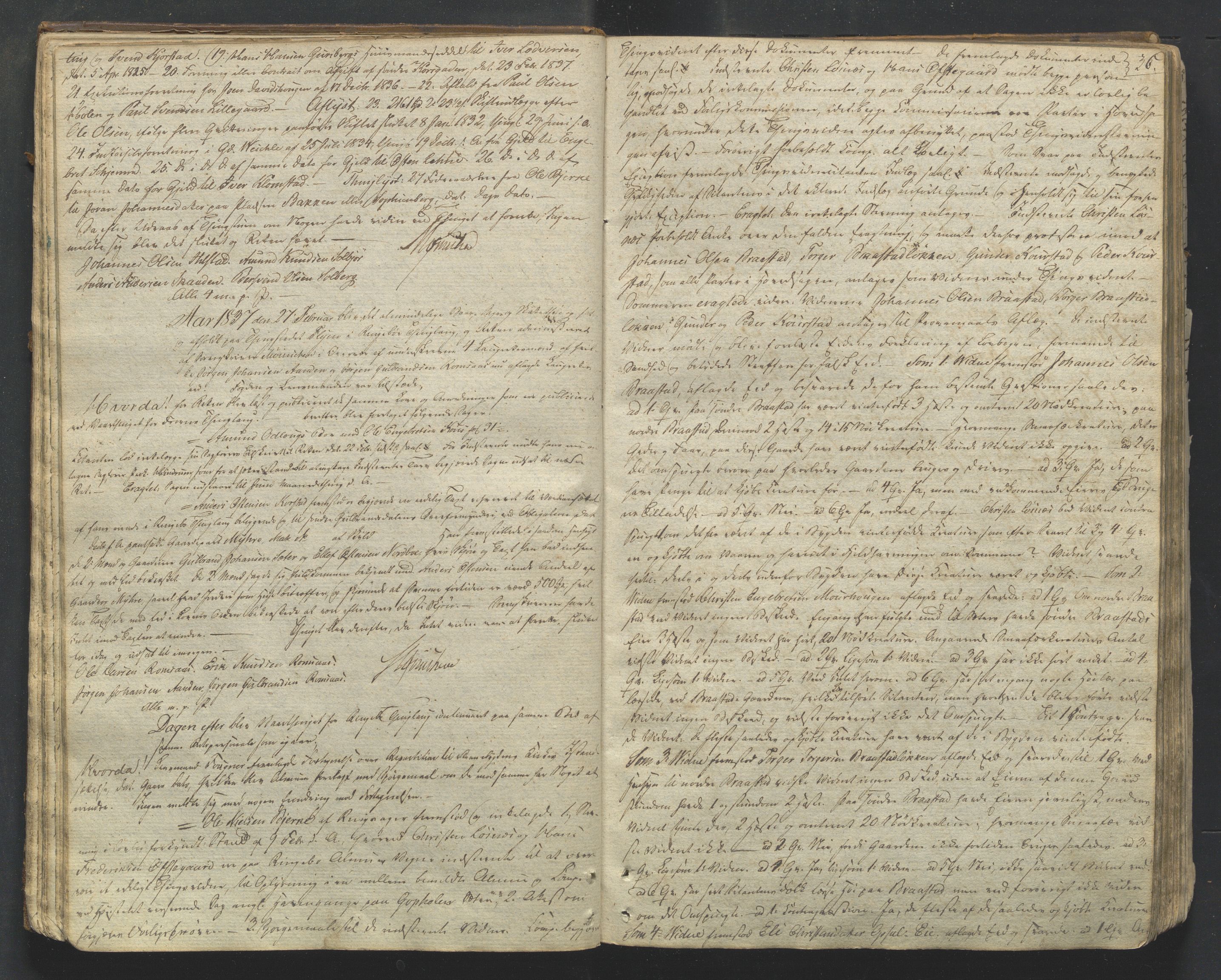 Mellom-Gudbrandsdal sorenskriveri, AV/SAH-TING-038/G/Gb/L0001: Tingbok, 1835-1849, p. 35b-36a