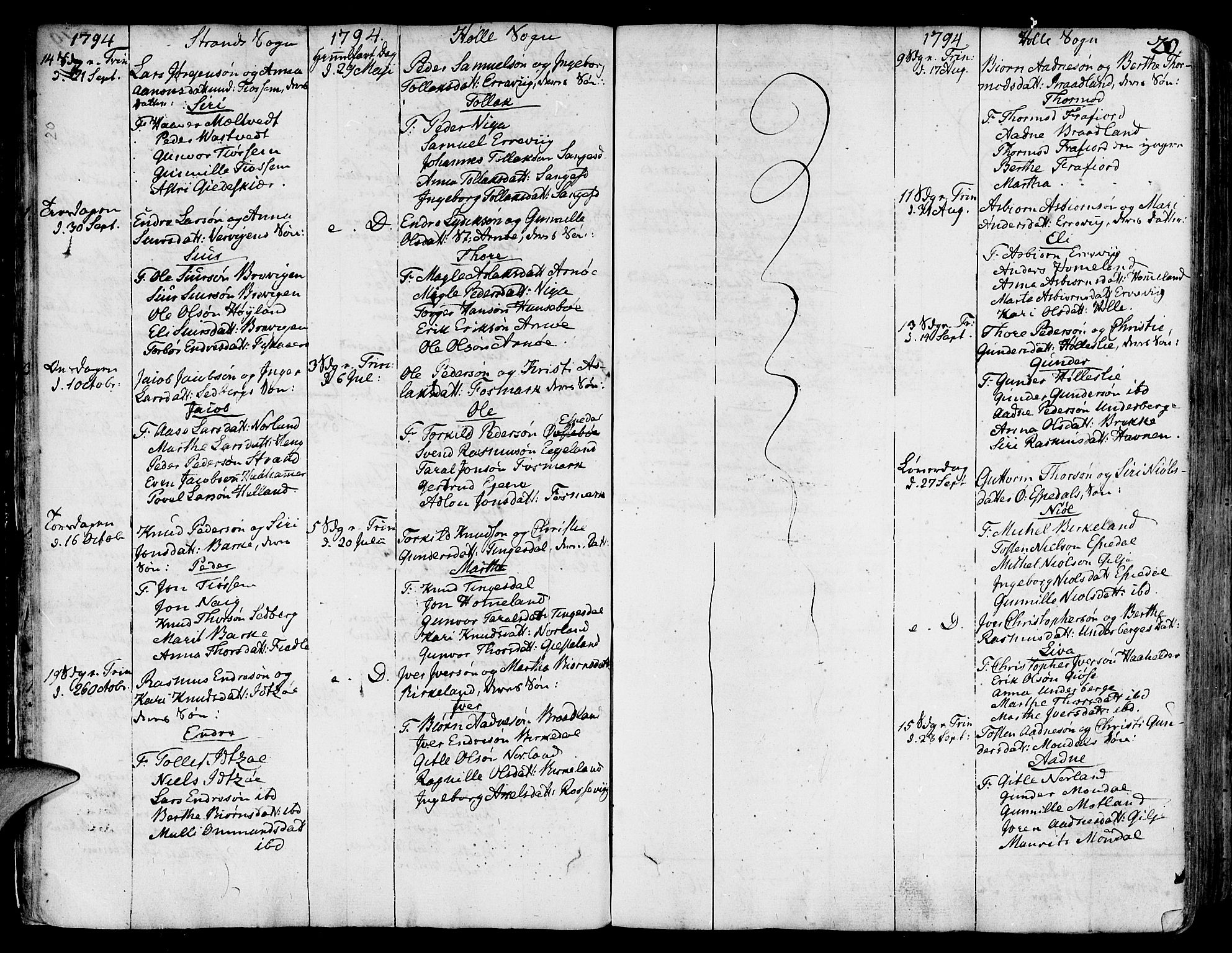 Strand sokneprestkontor, SAST/A-101828/H/Ha/Haa/L0003: Parish register (official) no. A 3, 1769-1816, p. 20