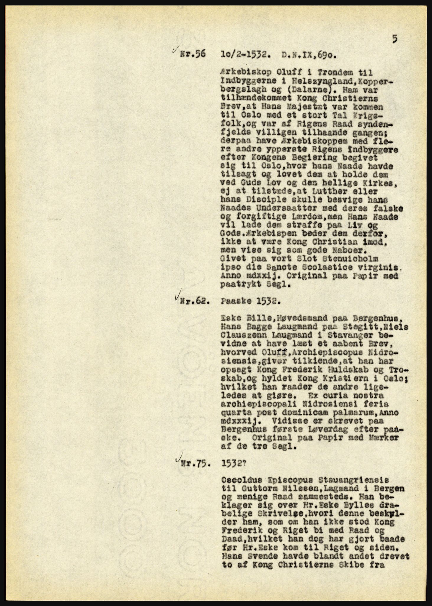 Riksarkivet, Seksjon for eldre arkiv og spesialsamlinger, AV/RA-EA-6797/H/Ha, 1953, p. 5