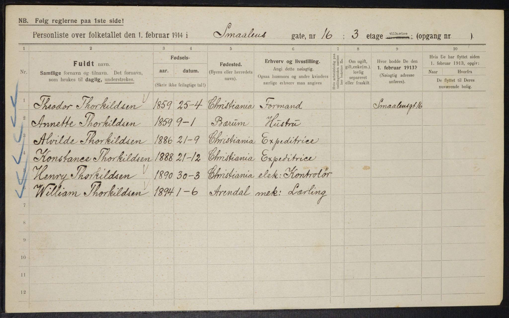 OBA, Municipal Census 1914 for Kristiania, 1914, p. 97802