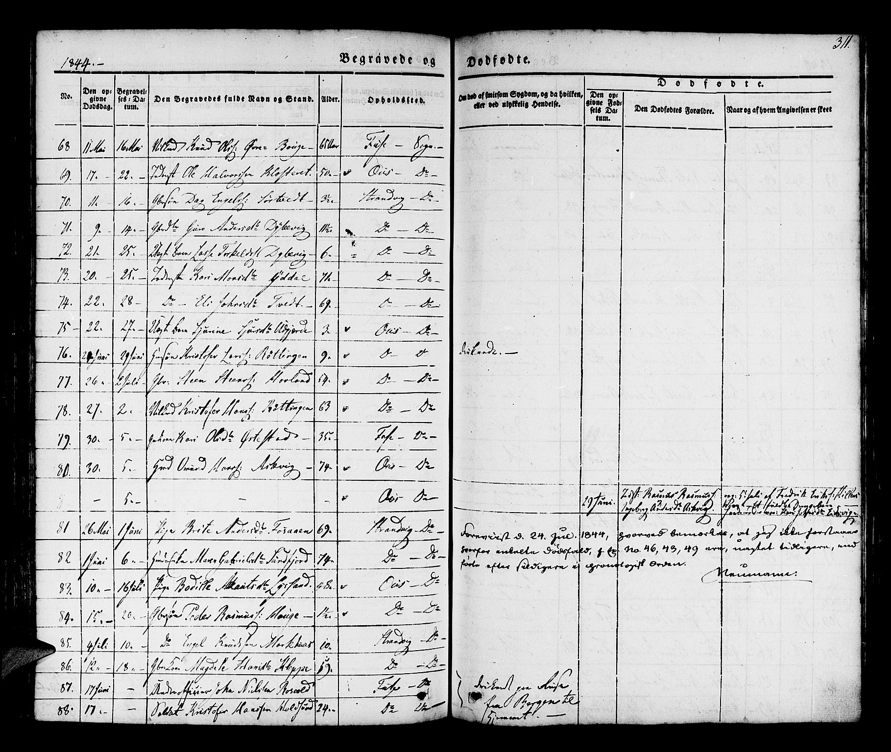 Os sokneprestembete, AV/SAB-A-99929: Parish register (official) no. A 15, 1839-1851, p. 311