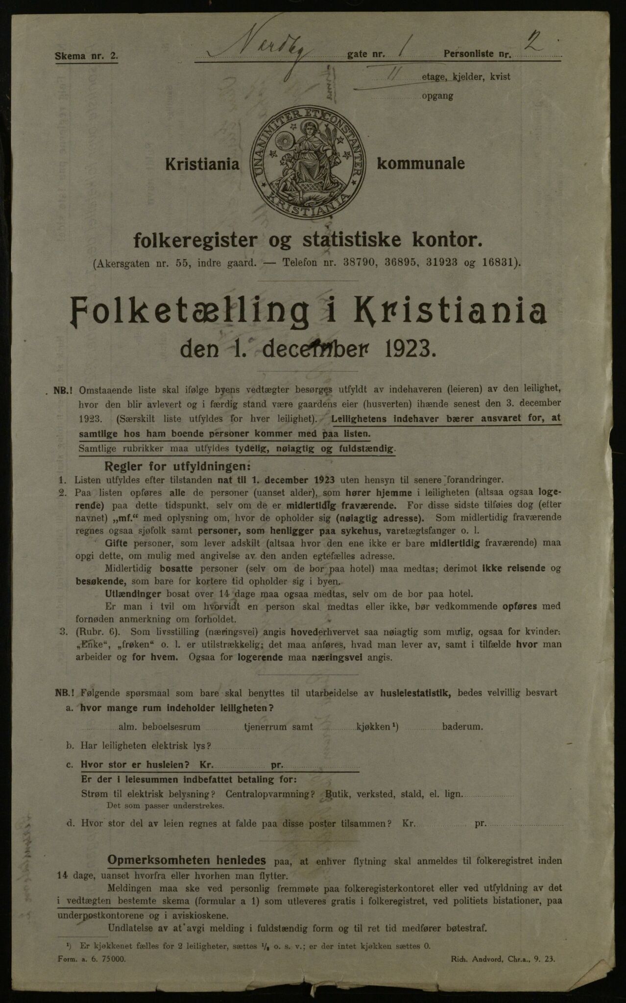 OBA, Municipal Census 1923 for Kristiania, 1923, p. 78662