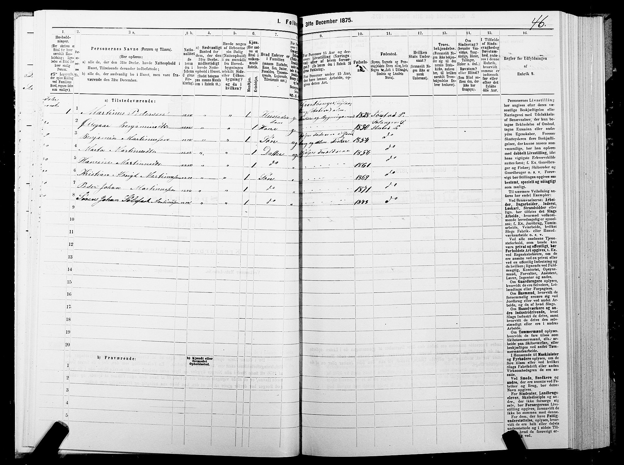 SATØ, 1875 census for 1917P Ibestad, 1875, p. 1046