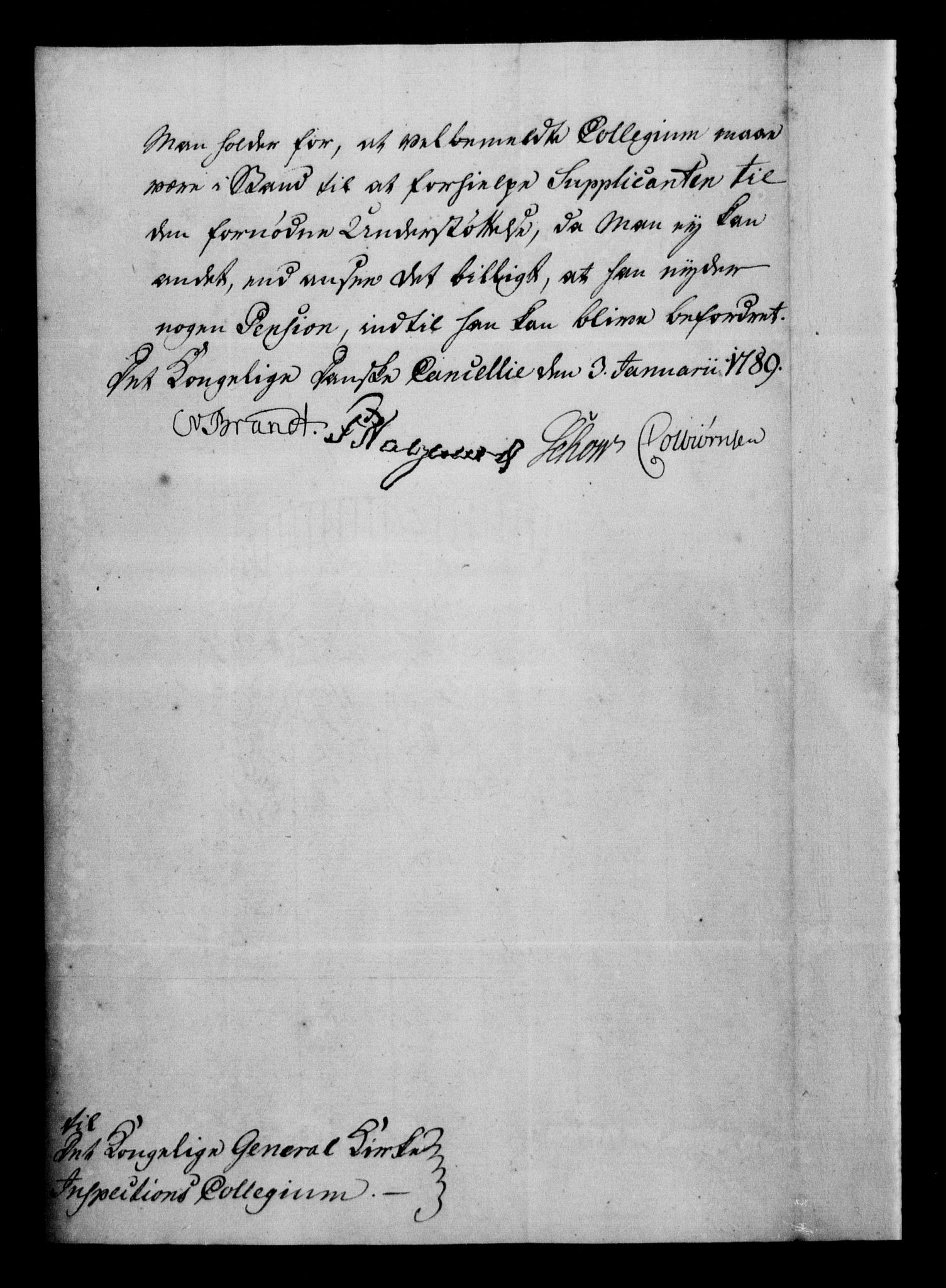 Generalkirkeinspektionskollegiet, DRA/A-0008/F4-08/F4-08-21: Indkomne sager, 1789-1791