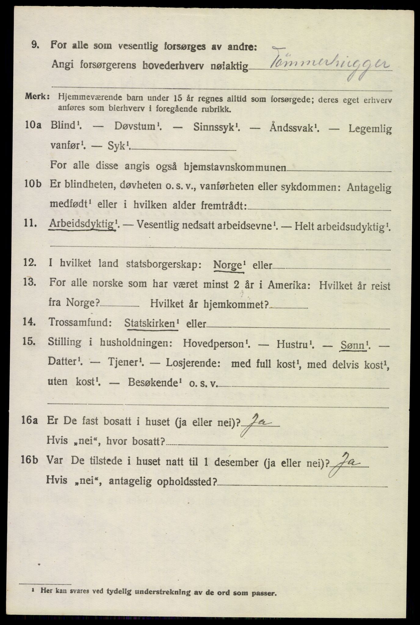 SAH, 1920 census for Trysil, 1920, p. 2768