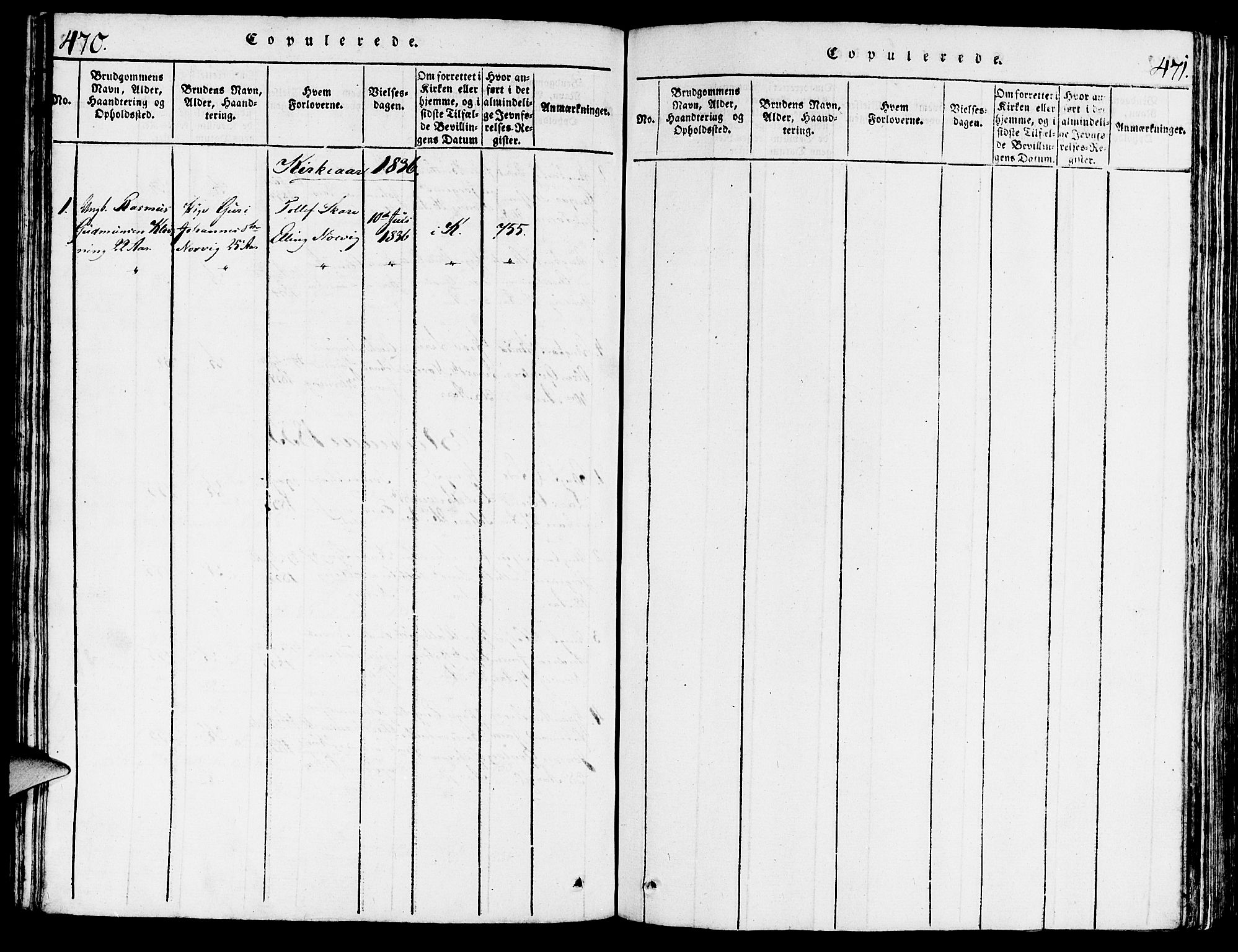 Torvastad sokneprestkontor, AV/SAST-A -101857/H/Ha/Haa/L0003: Parish register (official) no. A 3 /2, 1817-1837, p. 470-471