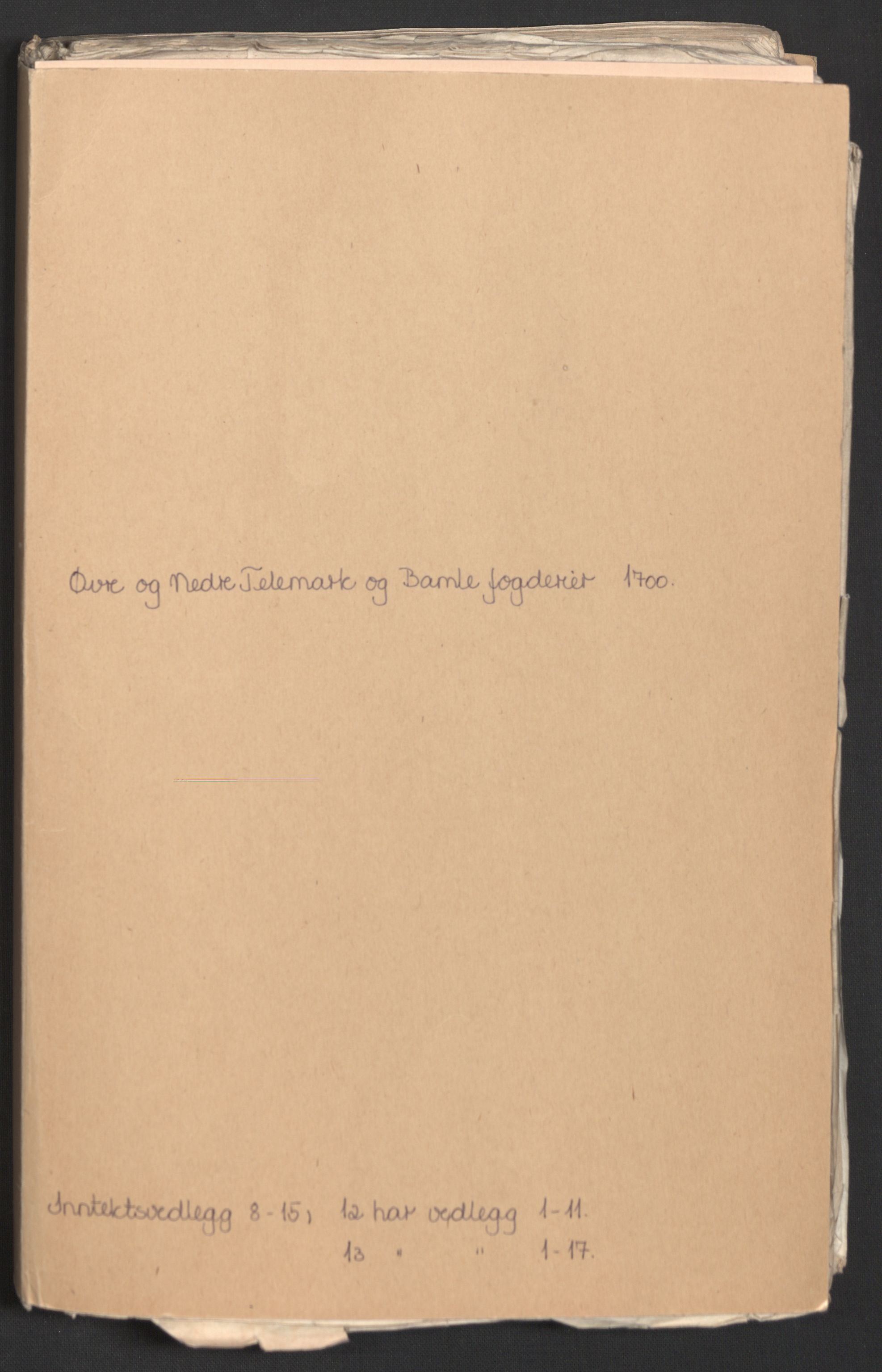 Rentekammeret inntil 1814, Reviderte regnskaper, Fogderegnskap, AV/RA-EA-4092/R36/L2104: Fogderegnskap Øvre og Nedre Telemark og Bamble, 1700, p. 2