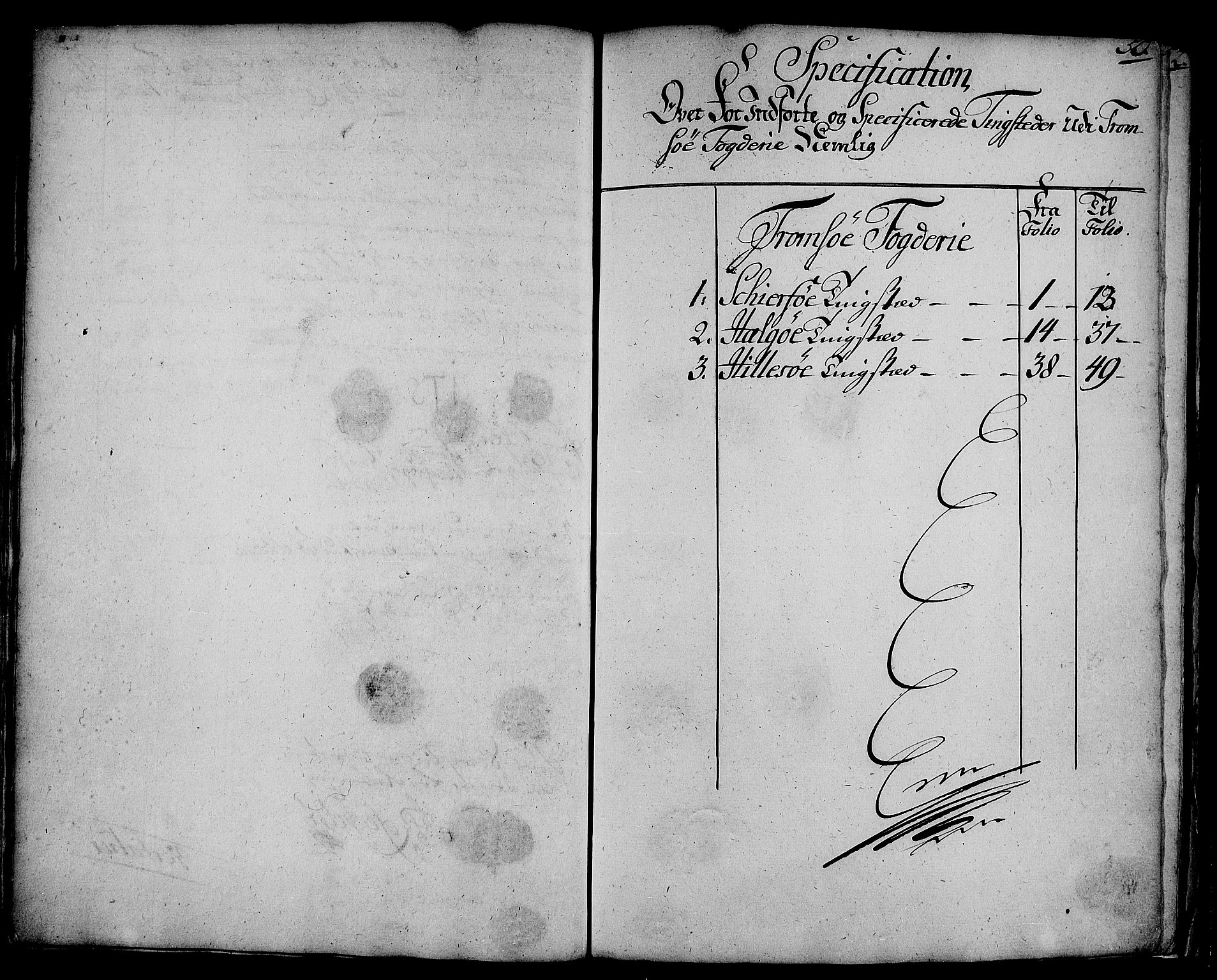 Rentekammeret inntil 1814, Realistisk ordnet avdeling, AV/RA-EA-4070/N/Nb/Nbf/L0180: Troms eksaminasjonsprotokoll, 1723, p. 52