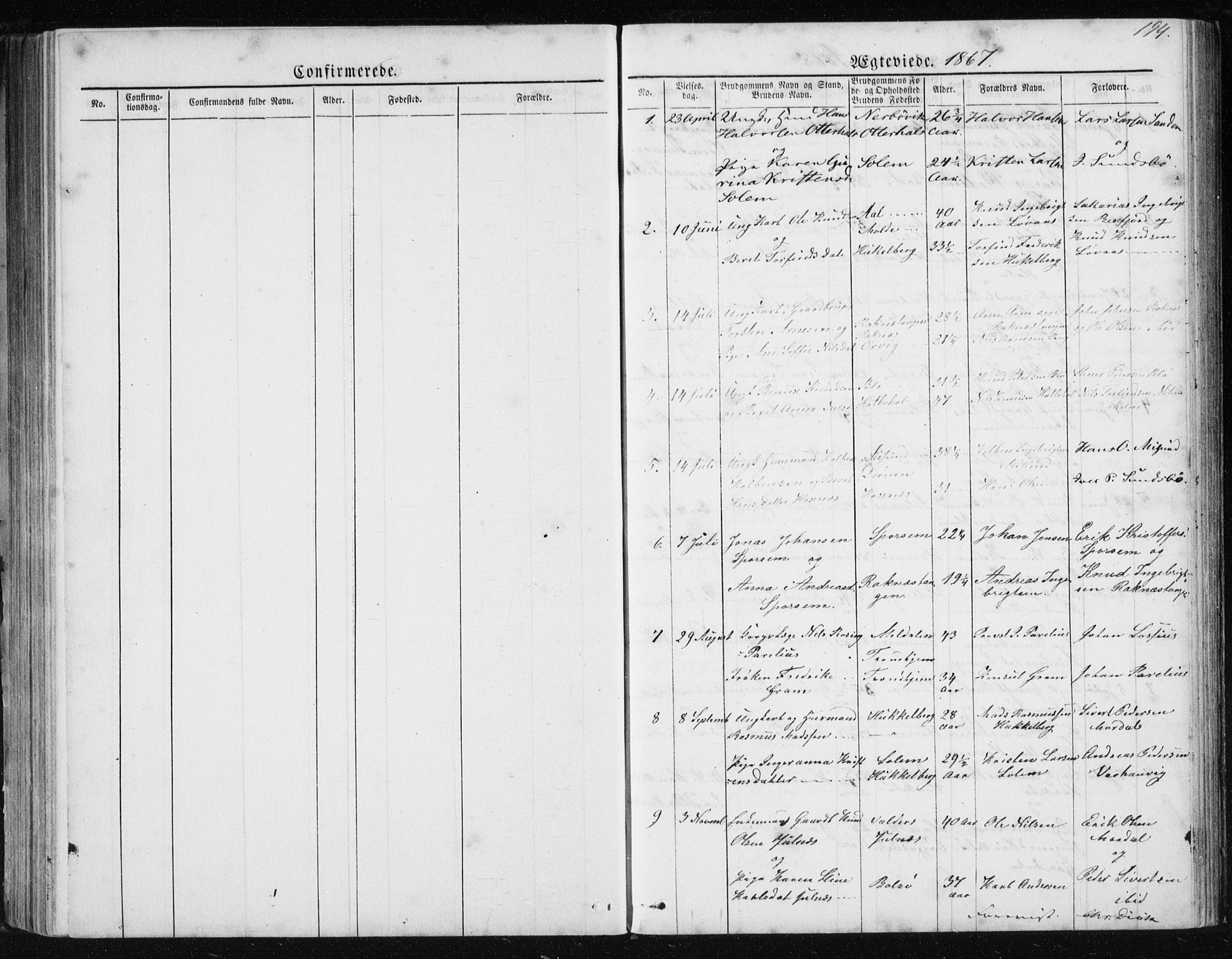 Ministerialprotokoller, klokkerbøker og fødselsregistre - Møre og Romsdal, AV/SAT-A-1454/560/L0724: Parish register (copy) no. 560C01, 1867-1892, p. 194