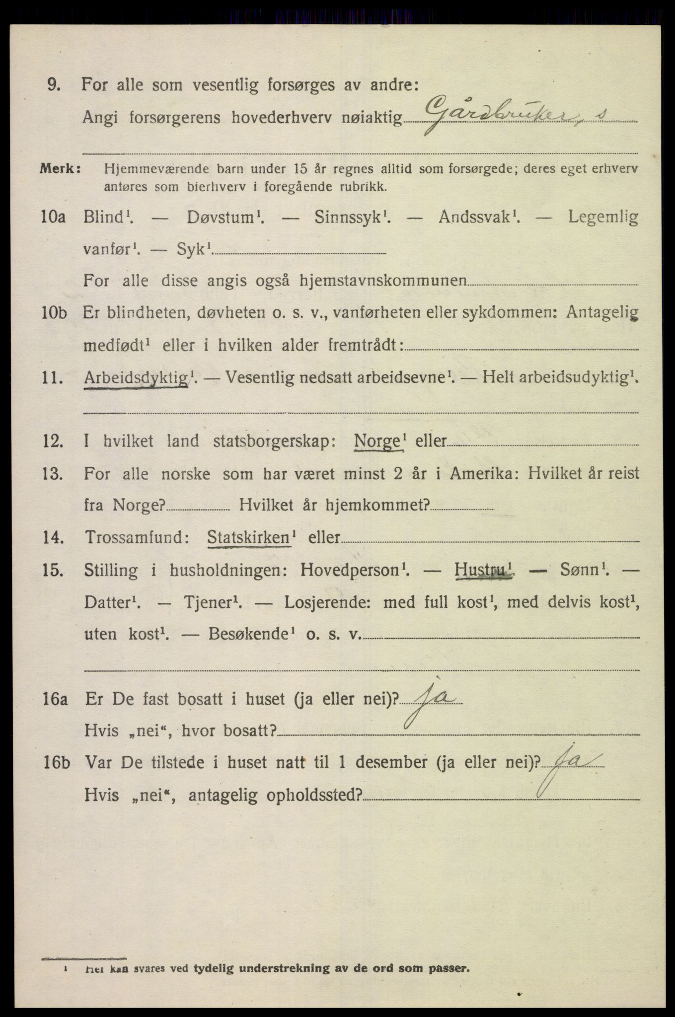 SAK, 1920 census for Sør-Audnedal, 1920, p. 1684