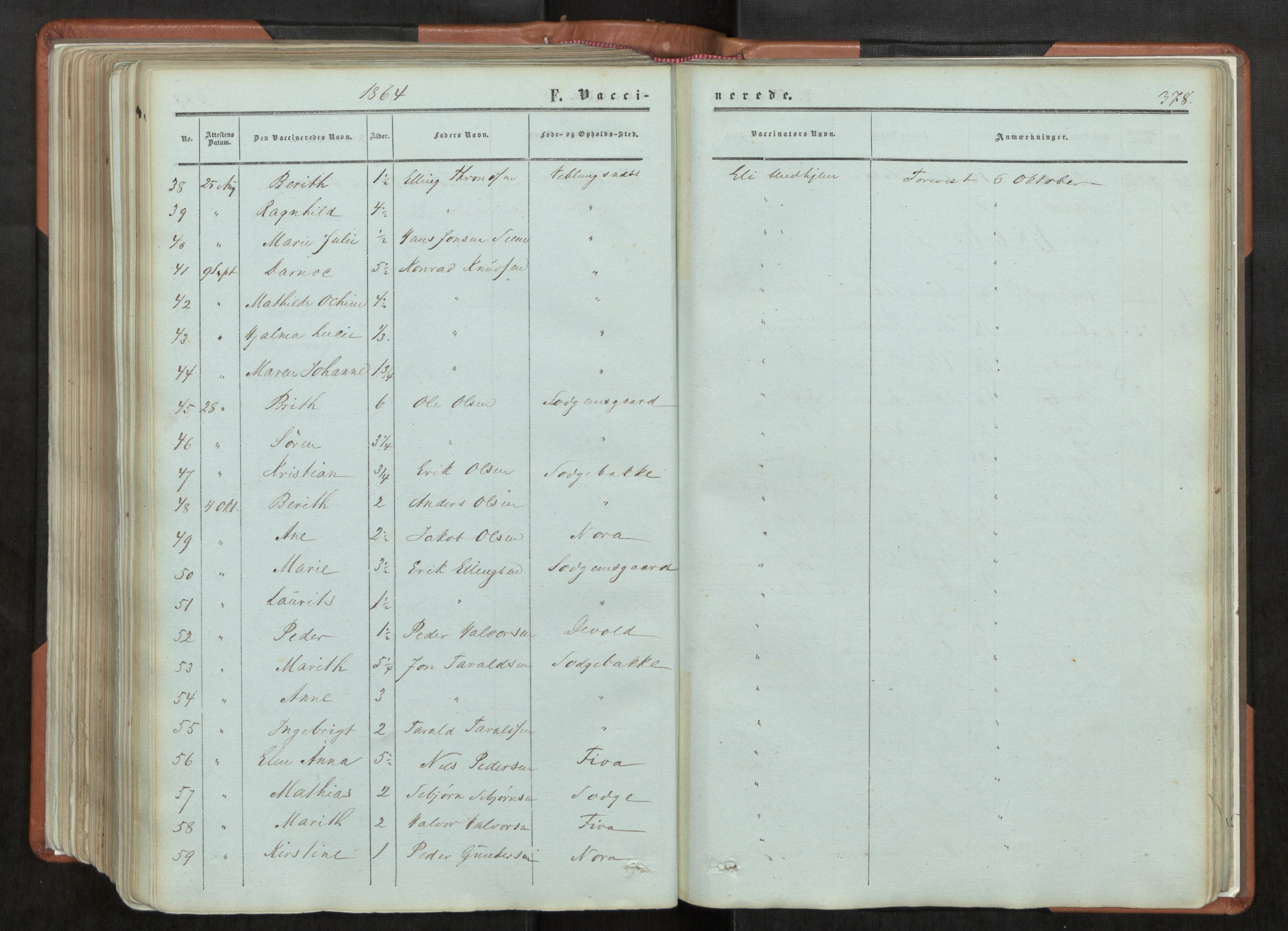 Ministerialprotokoller, klokkerbøker og fødselsregistre - Møre og Romsdal, AV/SAT-A-1454/544/L0572: Parish register (official) no. 544A05, 1854-1886, p. 378