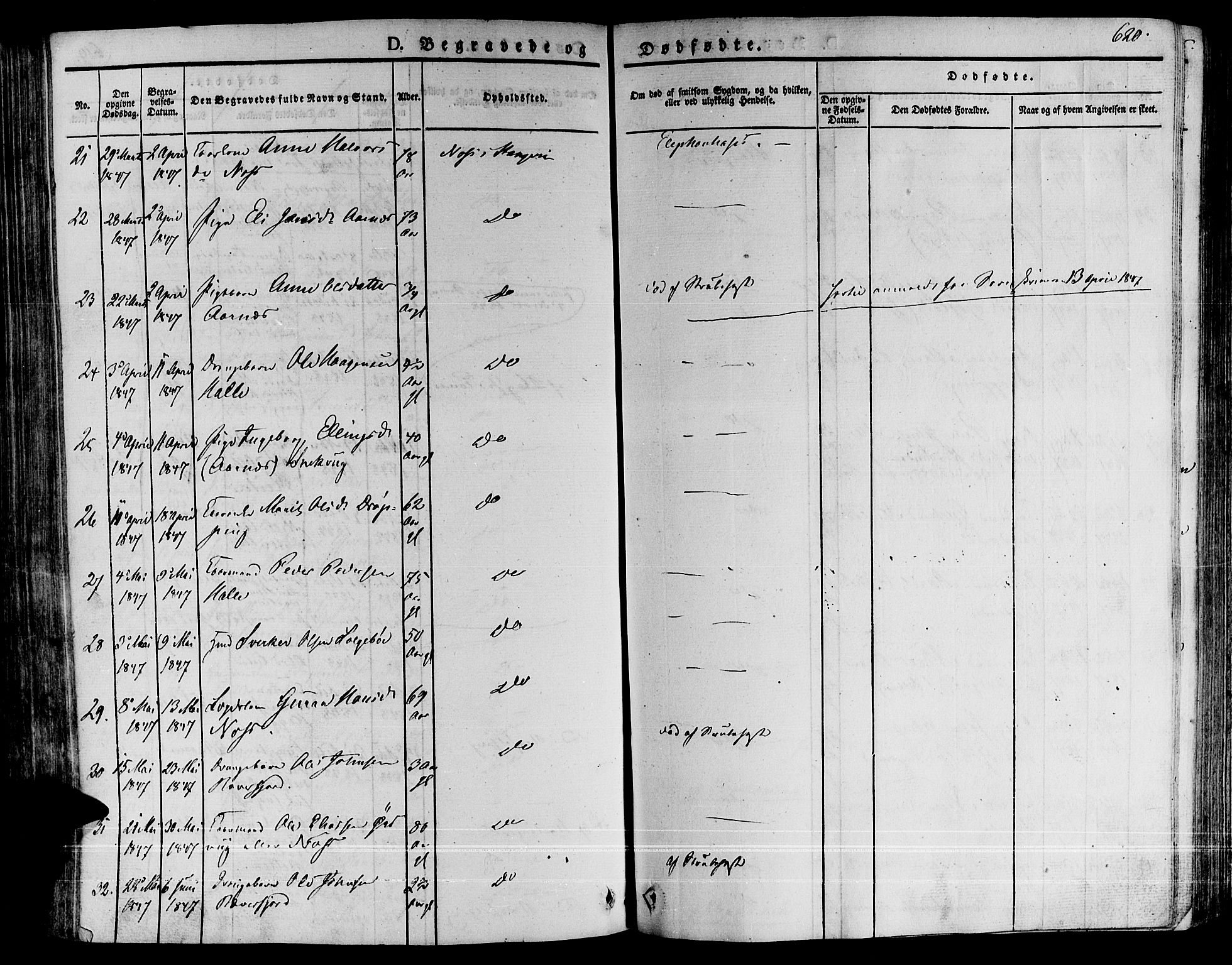 Ministerialprotokoller, klokkerbøker og fødselsregistre - Møre og Romsdal, AV/SAT-A-1454/592/L1024: Parish register (official) no. 592A03 /1, 1831-1849, p. 620