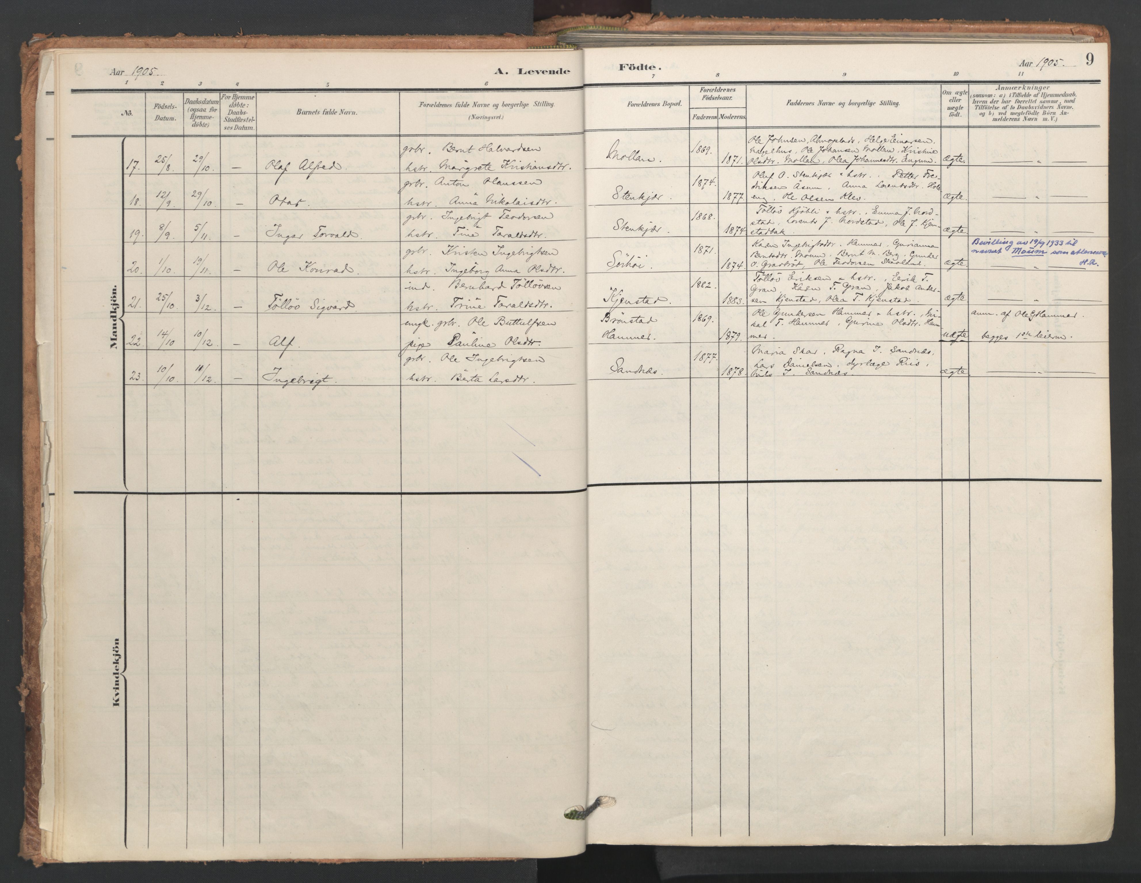 Ministerialprotokoller, klokkerbøker og fødselsregistre - Nord-Trøndelag, SAT/A-1458/749/L0477: Parish register (official) no. 749A11, 1902-1927, p. 9