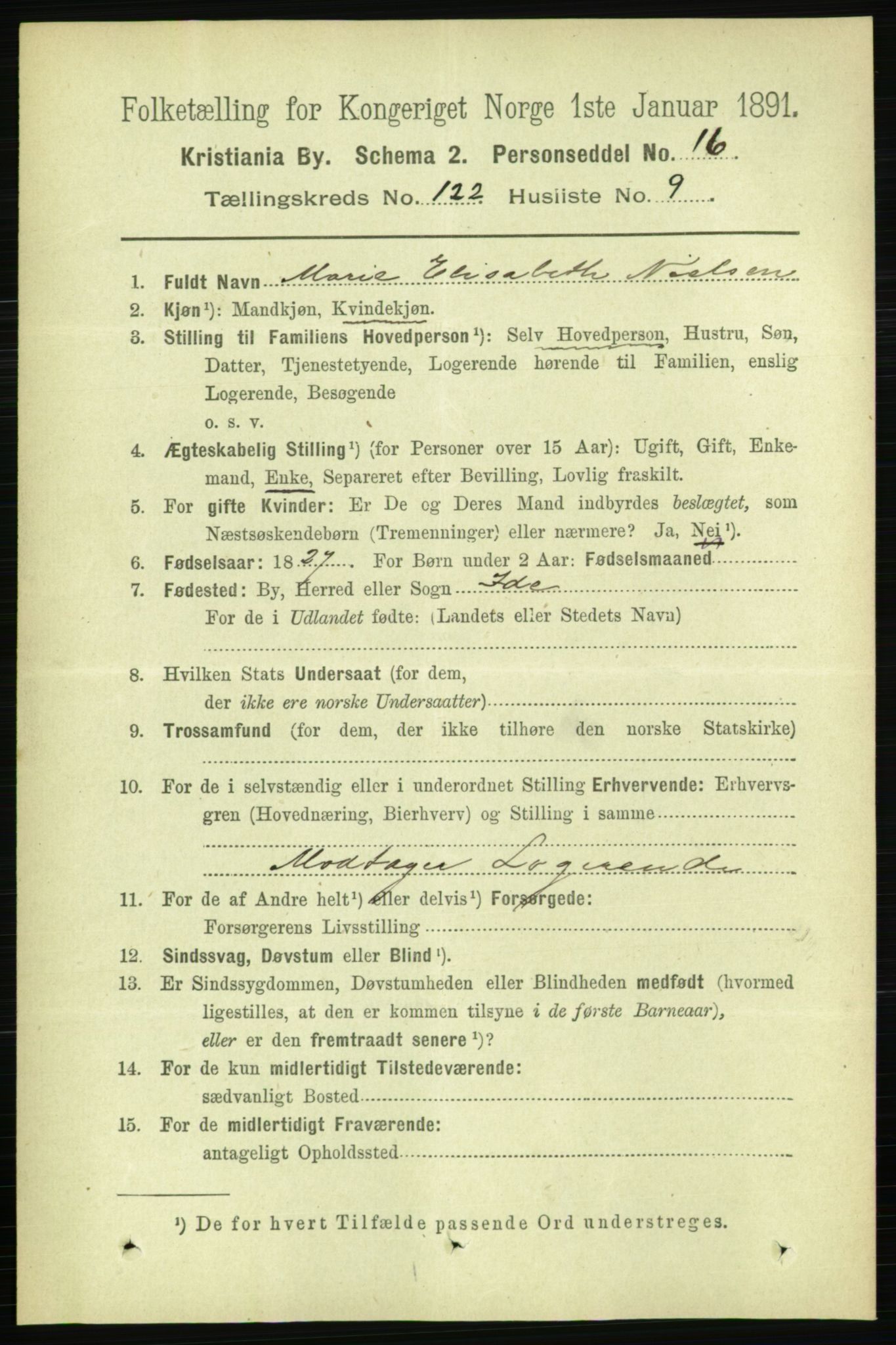 RA, 1891 census for 0301 Kristiania, 1891, p. 65010