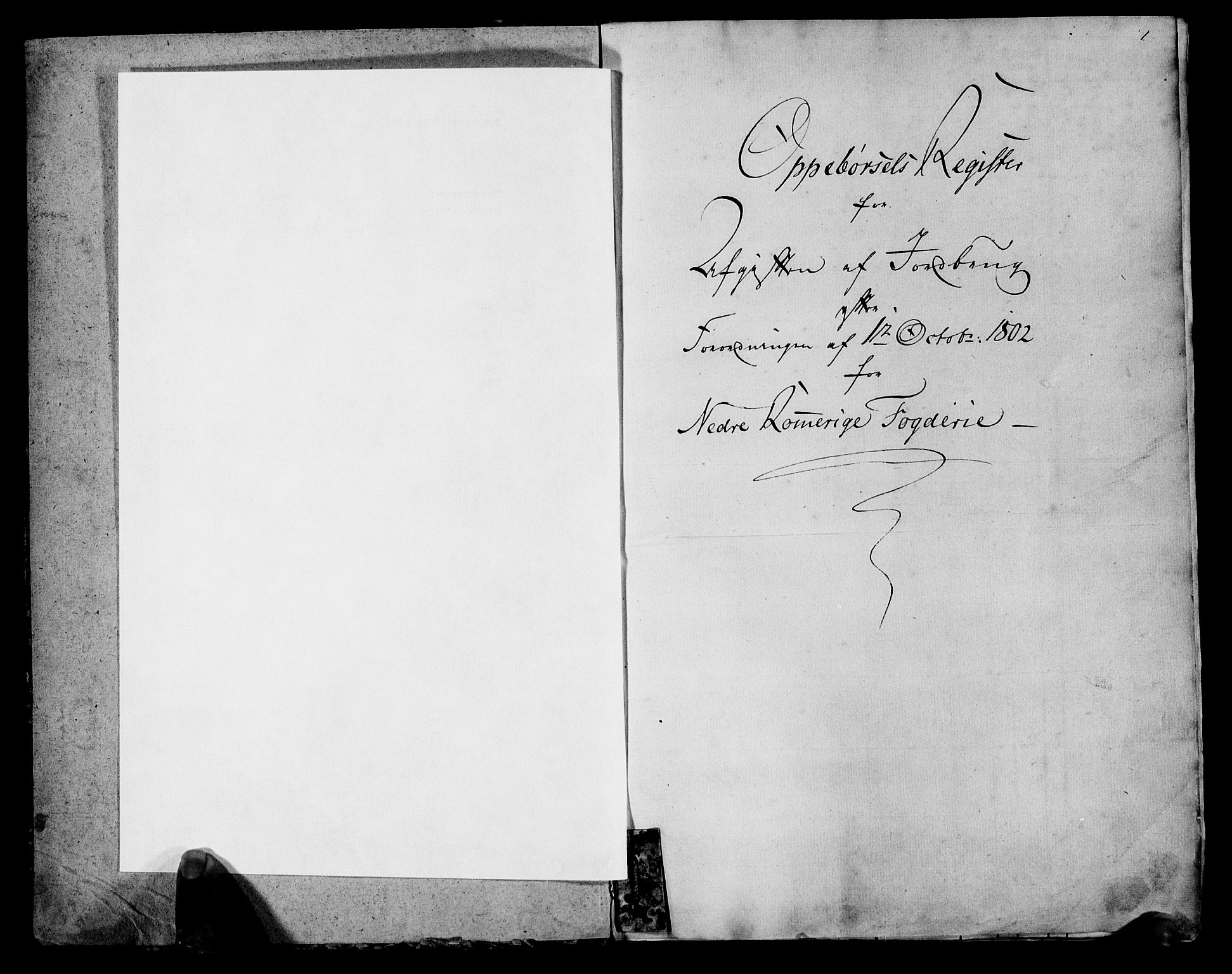 Rentekammeret inntil 1814, Realistisk ordnet avdeling, AV/RA-EA-4070/N/Ne/Nea/L0018: Nedre Romerike fogderi. Oppebørselsregister, 1803-1804, p. 2