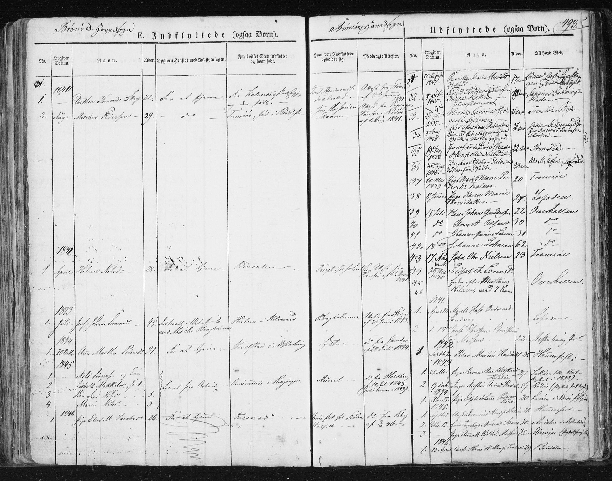 Ministerialprotokoller, klokkerbøker og fødselsregistre - Nordland, SAT/A-1459/813/L0198: Parish register (official) no. 813A08, 1834-1874, p. 493