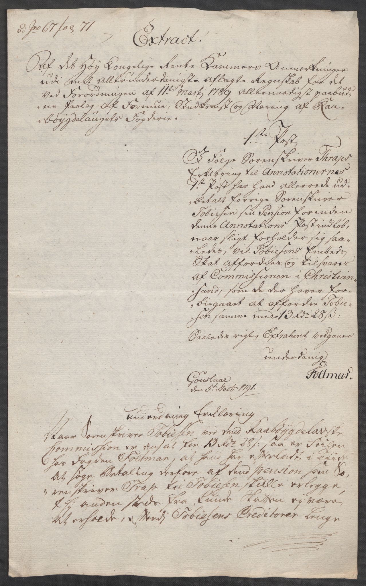 Rentekammeret inntil 1814, Reviderte regnskaper, Mindre regnskaper, RA/EA-4068/Rf/Rfe/L0040: Ryfylke fogderi, Råbyggelaget fogderi, Salten fogderi, 1789, p. 211