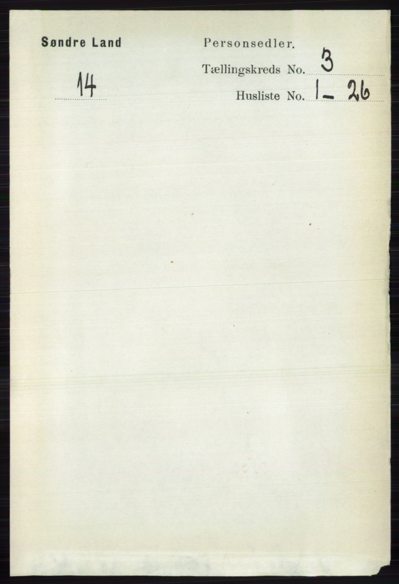 RA, 1891 census for 0536 Søndre Land, 1891, p. 2498