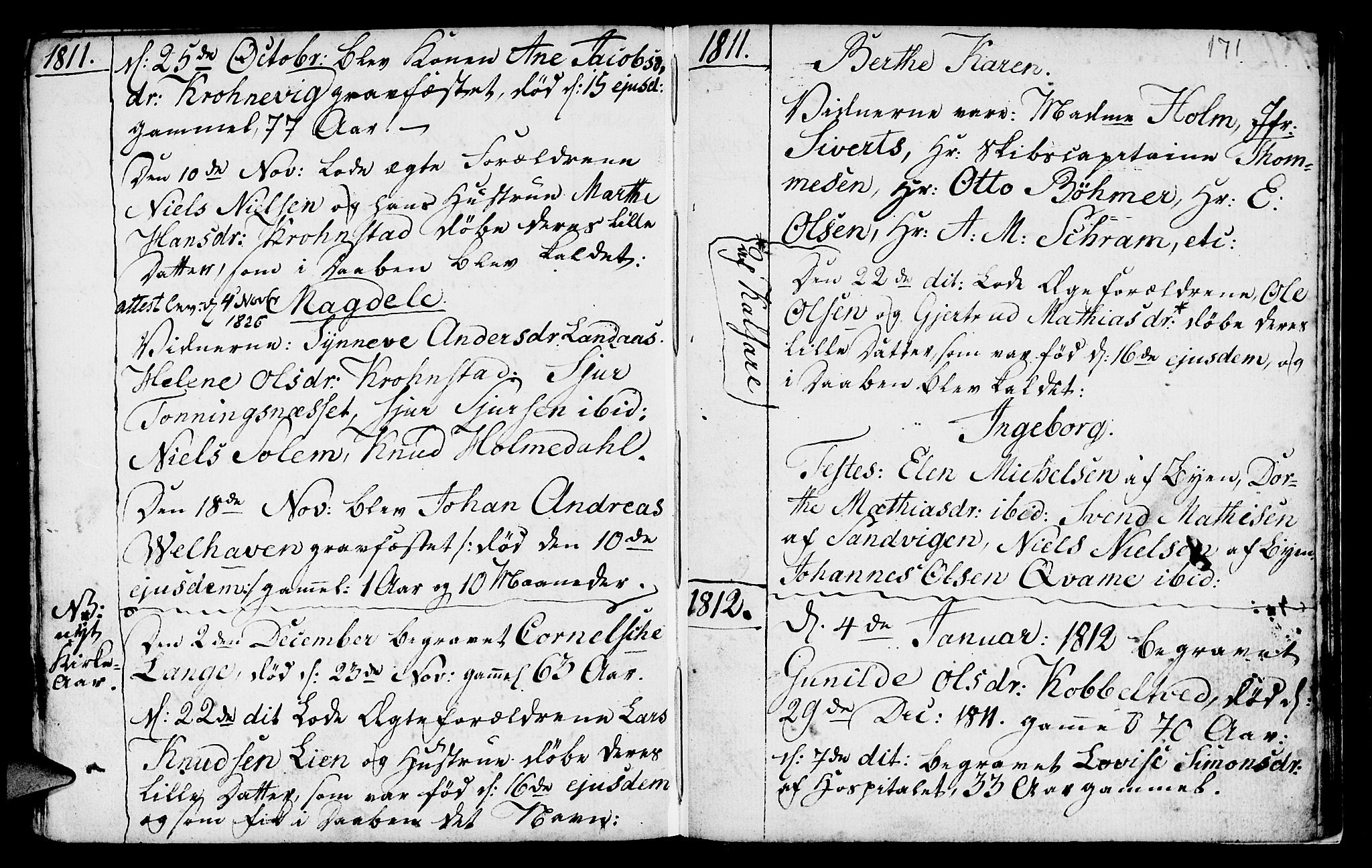 St. Jørgens hospital og Årstad sokneprestembete, AV/SAB-A-99934: Parish register (official) no. A 2, 1766-1814, p. 171