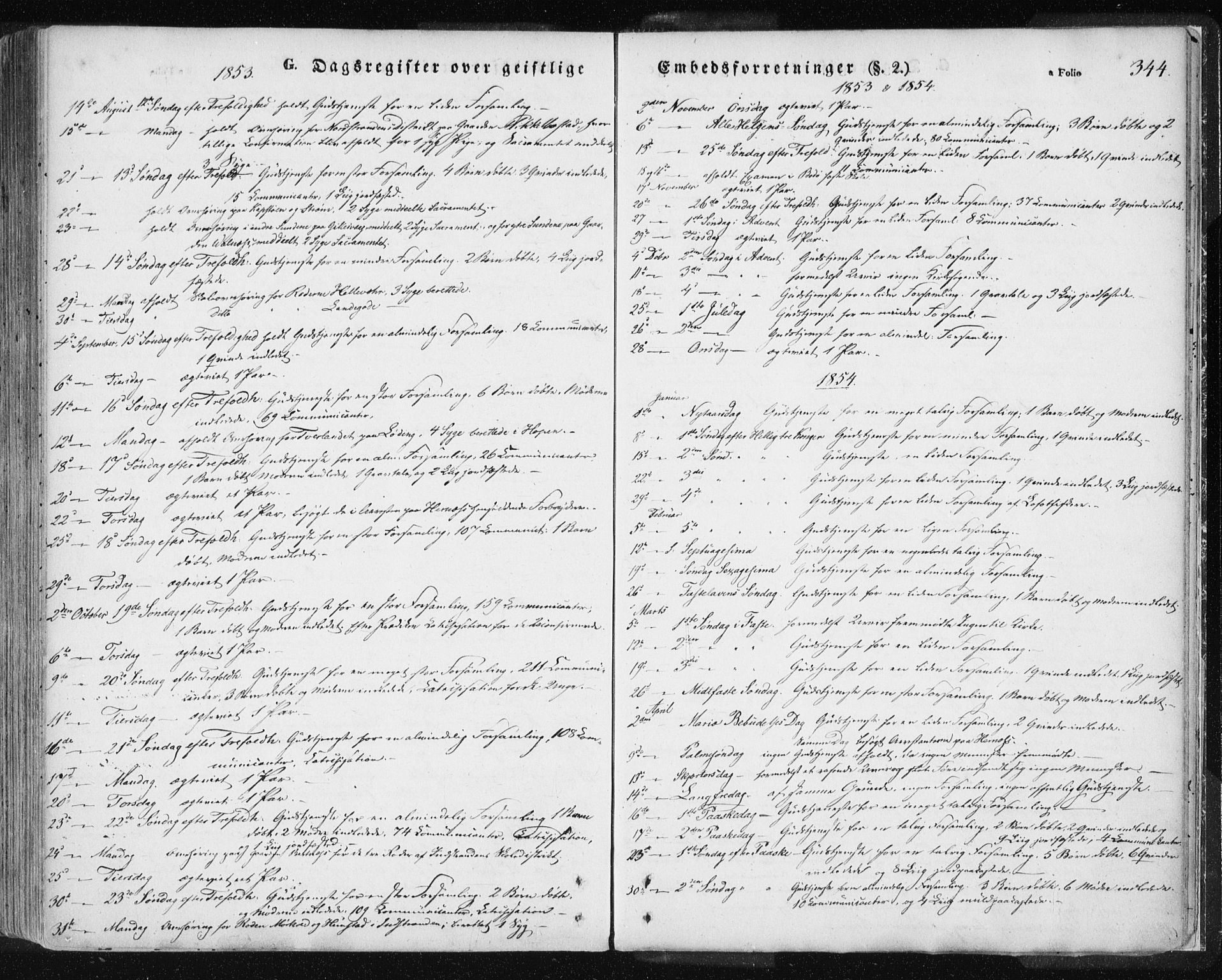 Ministerialprotokoller, klokkerbøker og fødselsregistre - Nordland, SAT/A-1459/801/L0007: Parish register (official) no. 801A07, 1845-1863, p. 344