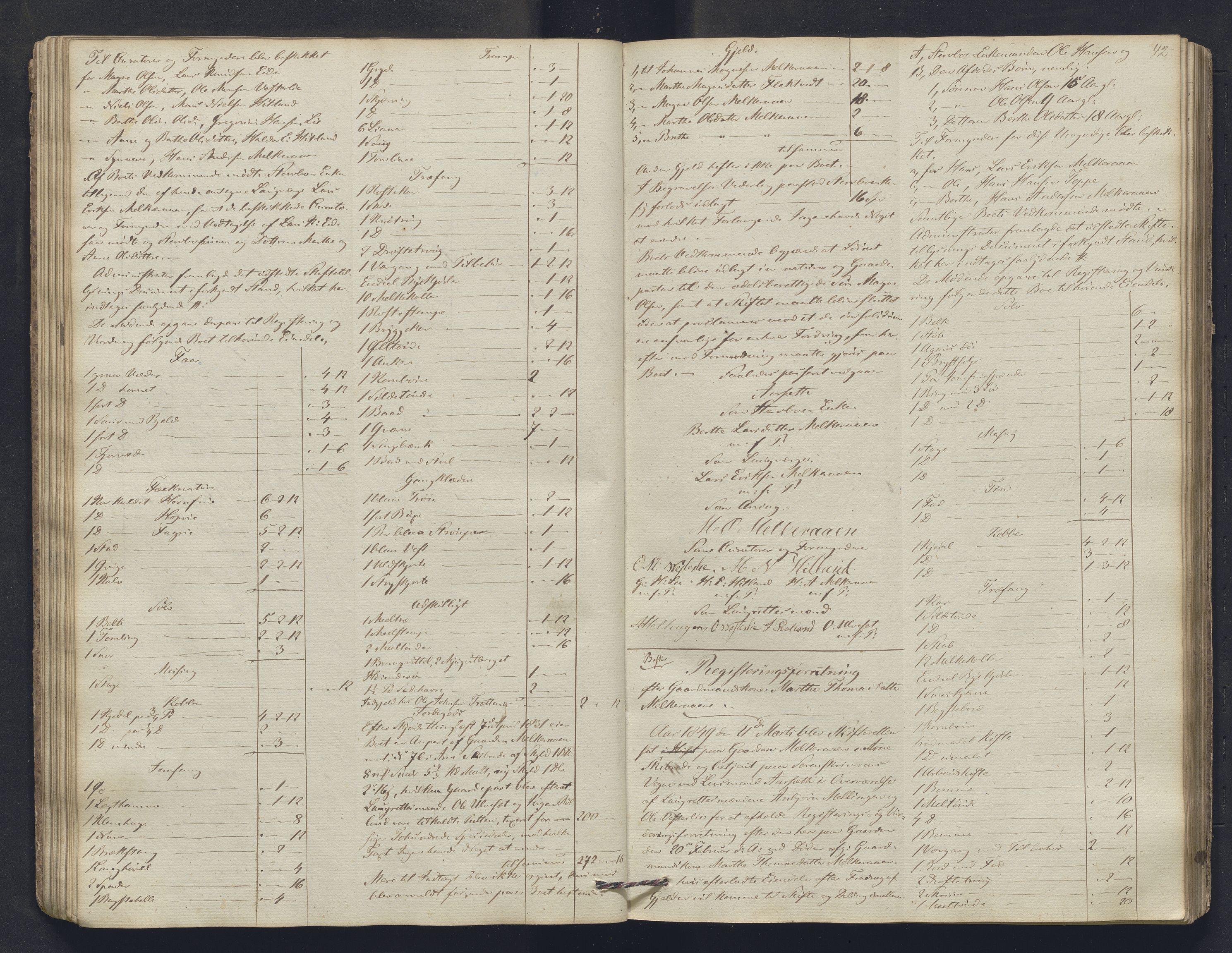 Nordhordland sorenskrivar, AV/SAB-A-2901/1/H/Hb/L0004: Registreringsprotokollar, 1846-1852, p. 42