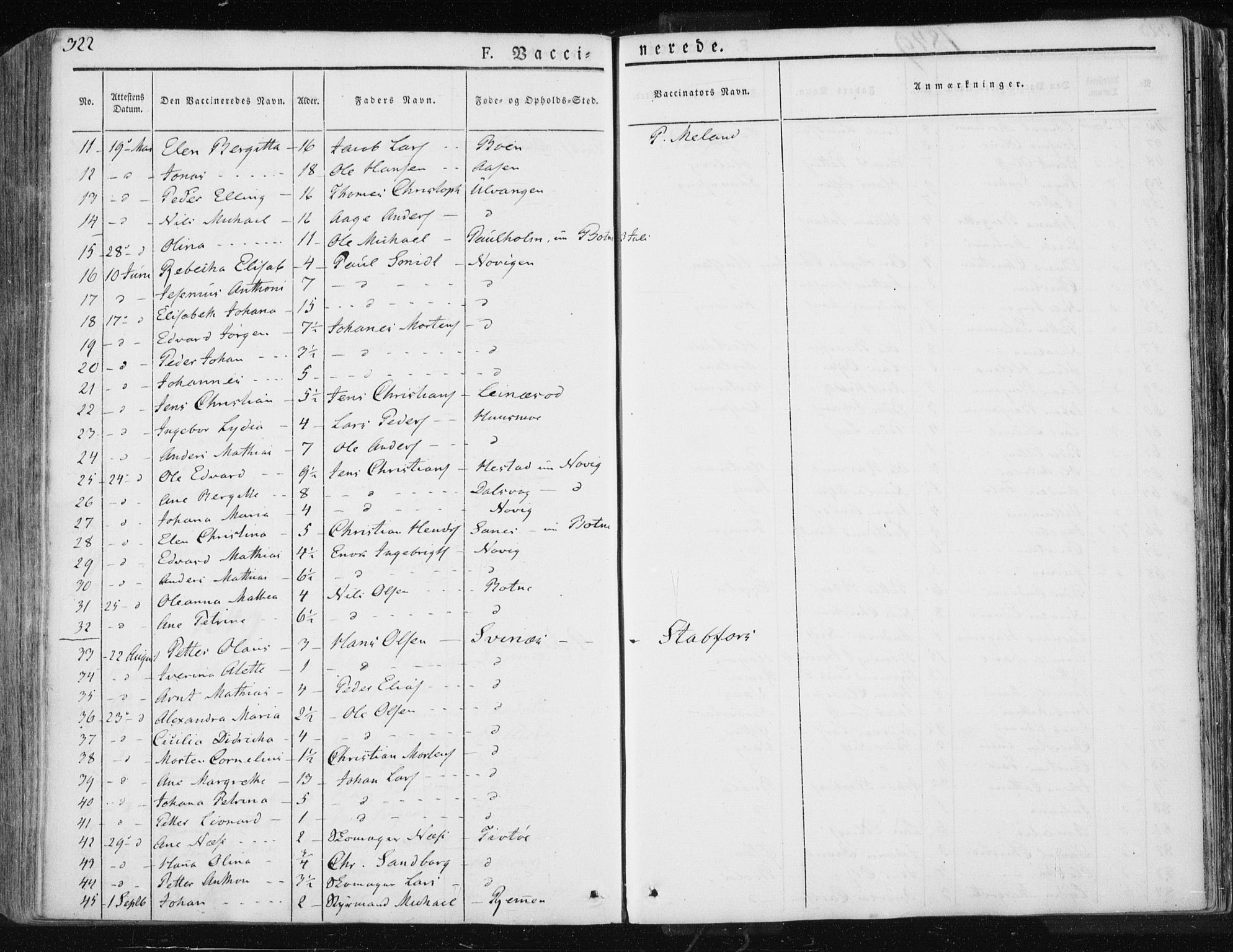 Ministerialprotokoller, klokkerbøker og fødselsregistre - Nordland, AV/SAT-A-1459/830/L0447: Parish register (official) no. 830A11, 1831-1854, p. 322