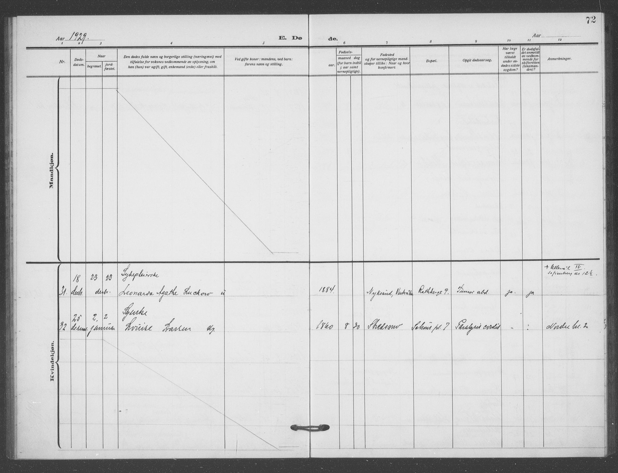 Matteus prestekontor Kirkebøker, AV/SAO-A-10870/F/Fa/L0004: Parish register (official) no. 4, 1917-1938, p. 72