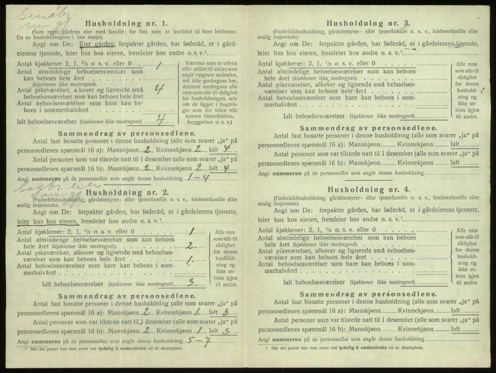 SAB, 1920 census for Gloppen, 1920, p. 921