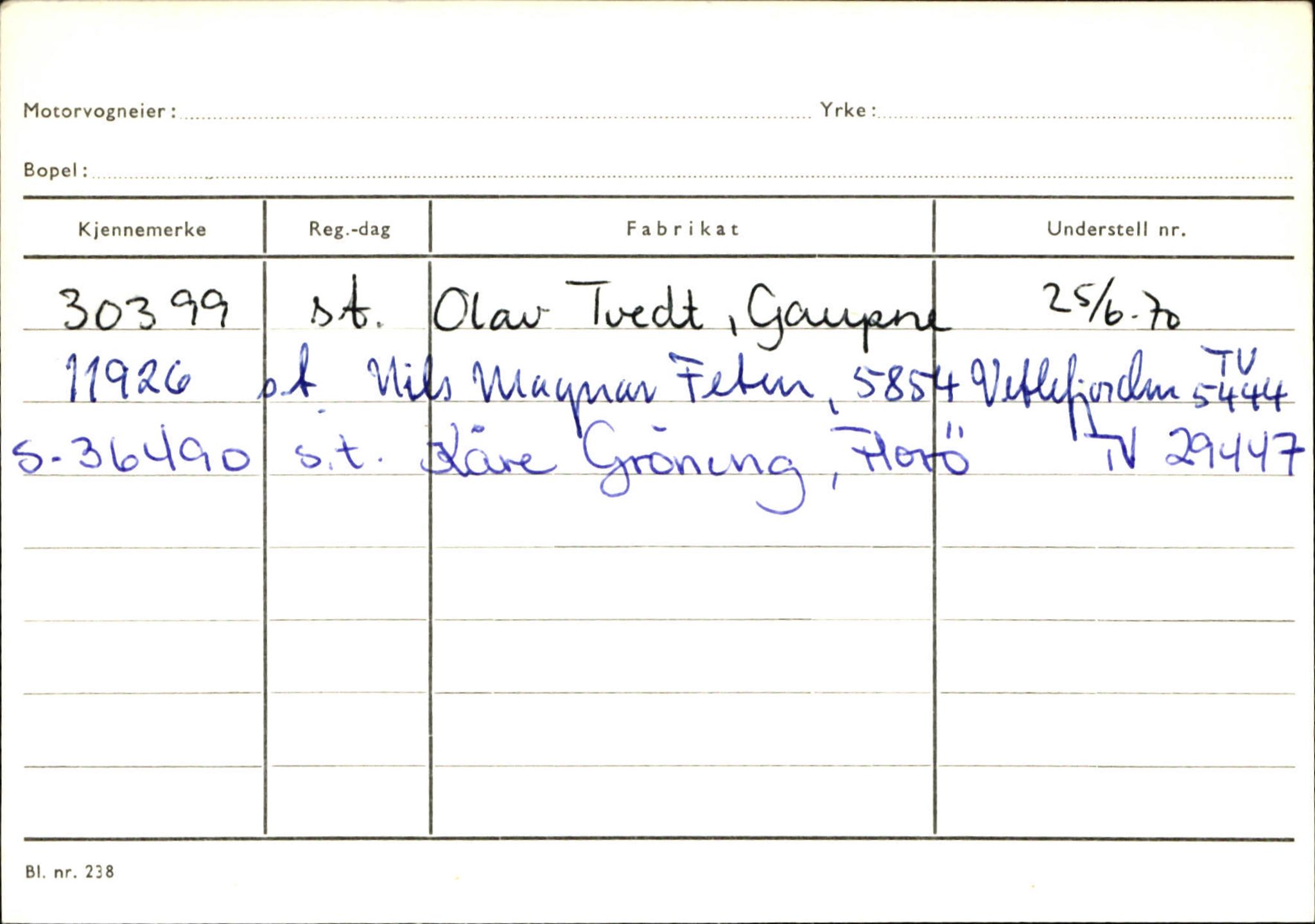 Statens vegvesen, Sogn og Fjordane vegkontor, SAB/A-5301/4/F/L0132: Eigarregister Askvoll A-Å. Balestrand A-Å, 1945-1975, p. 1942