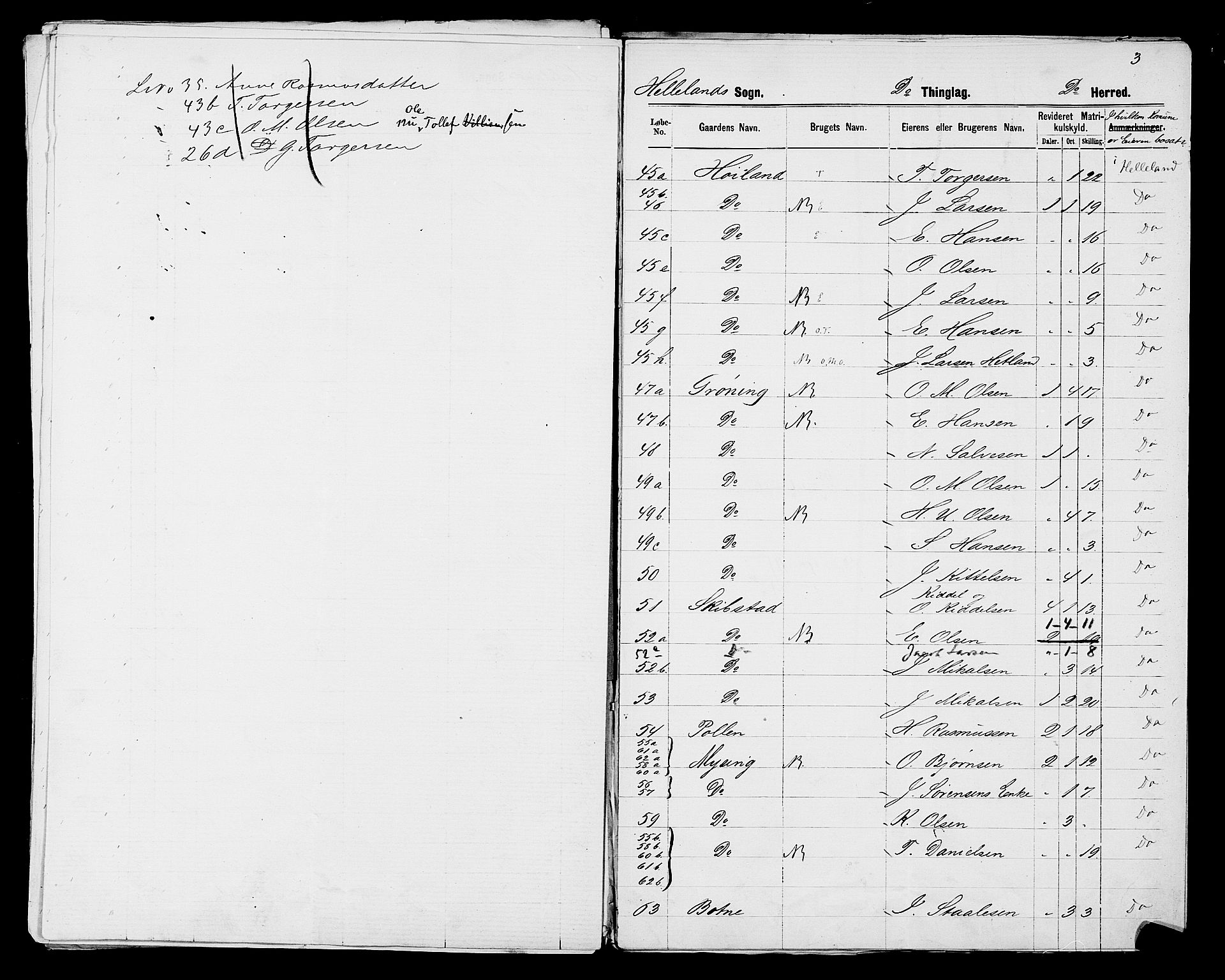 SAST, 1875 census for 1115P Helleland, 1875, p. 19