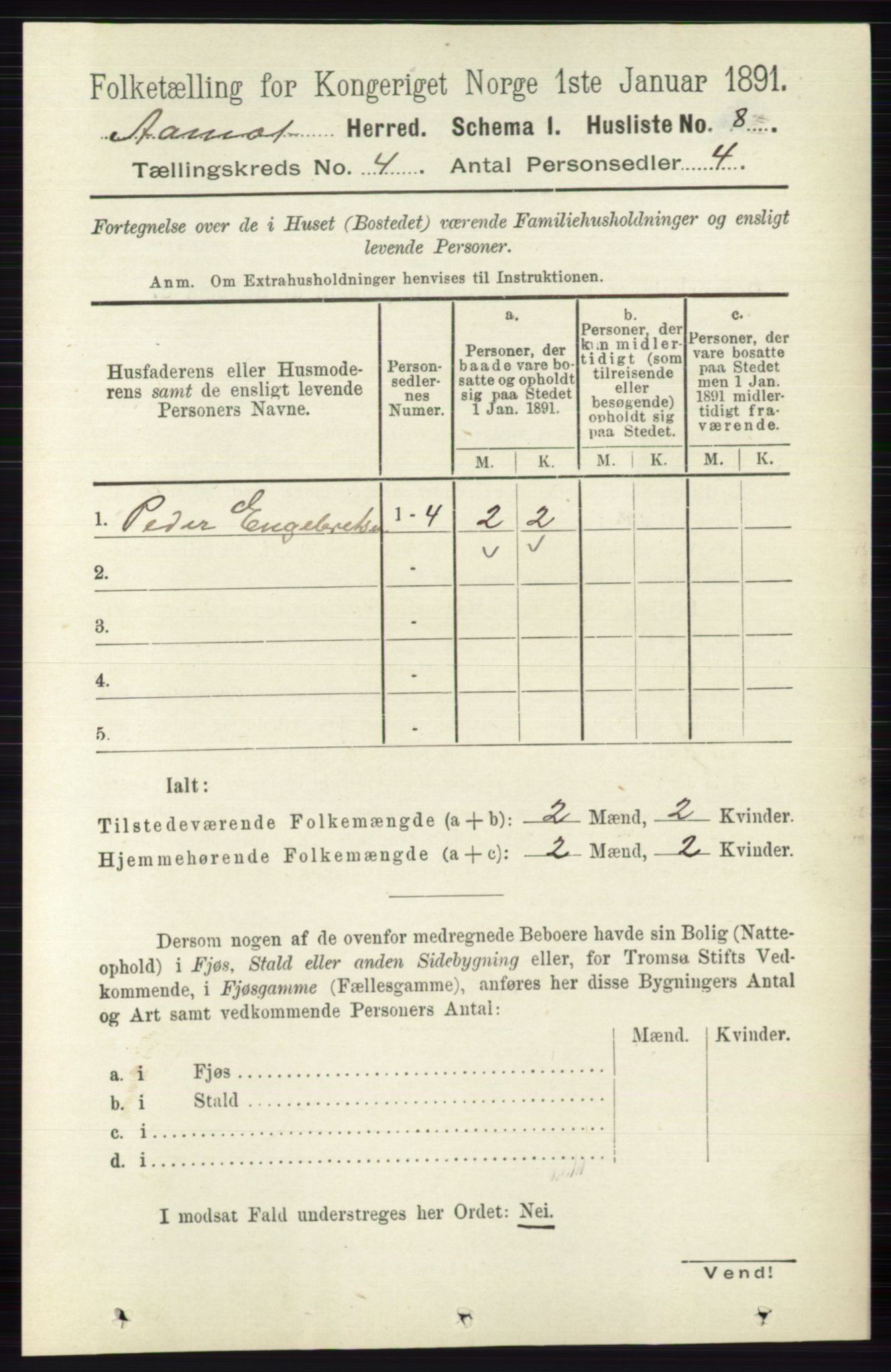 RA, 1891 census for 0429 Åmot, 1891, p. 2108