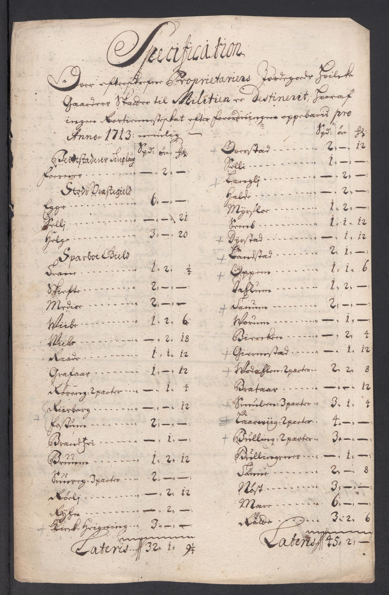 Rentekammeret inntil 1814, Reviderte regnskaper, Fogderegnskap, AV/RA-EA-4092/R63/L4321: Fogderegnskap Inderøy, 1713, p. 184