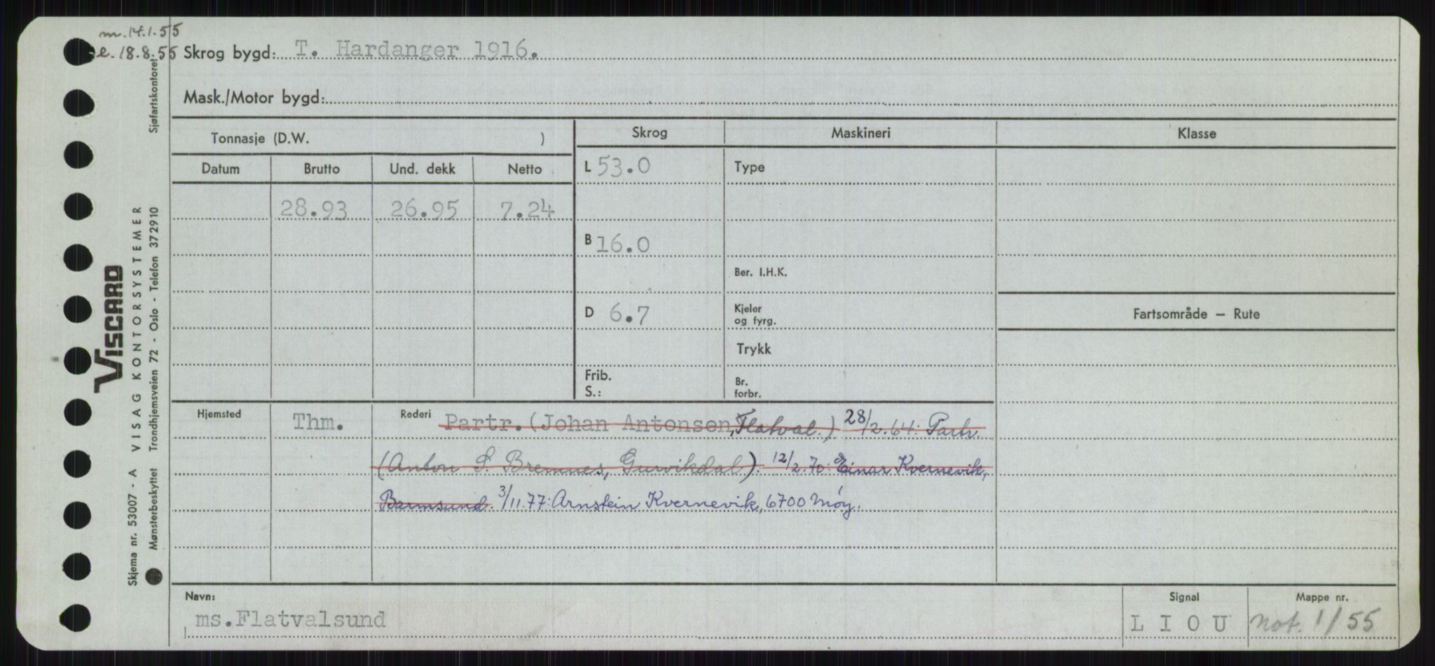 Sjøfartsdirektoratet med forløpere, Skipsmålingen, RA/S-1627/H/Ha/L0002/0001: Fartøy, Eik-Hill / Fartøy, Eik-F, p. 577