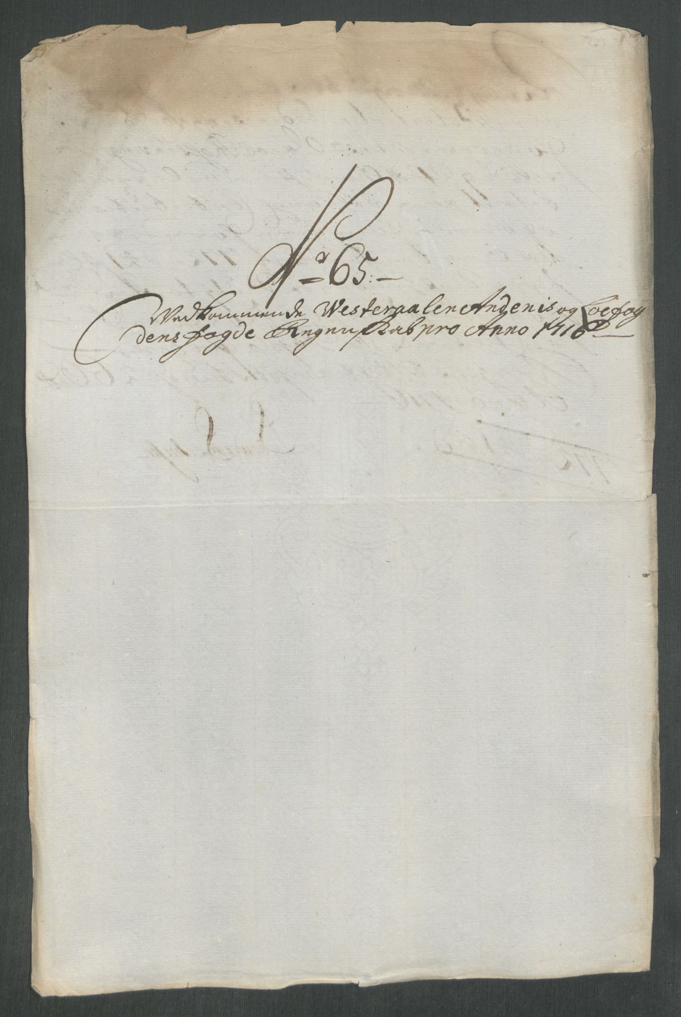 Rentekammeret inntil 1814, Reviderte regnskaper, Fogderegnskap, AV/RA-EA-4092/R67/L4682: Fogderegnskap Vesterålen, Andenes og Lofoten, 1716, p. 310