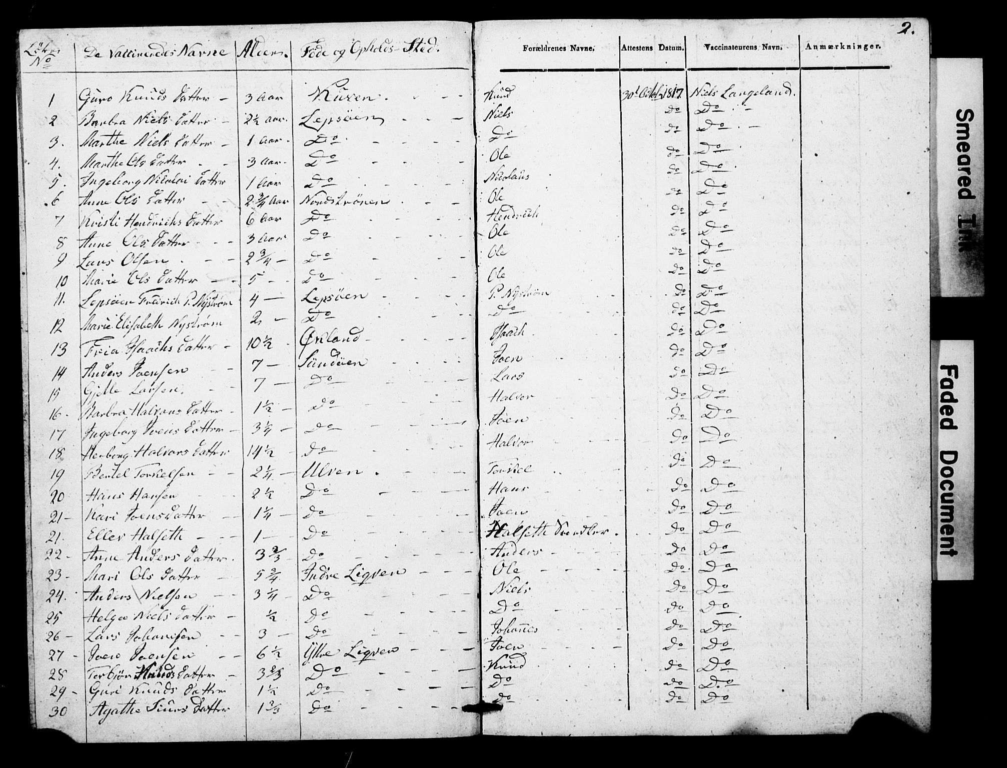 Os sokneprestembete, SAB/A-99929: Parish register (official) no. A 19, 1817-1830, p. 2