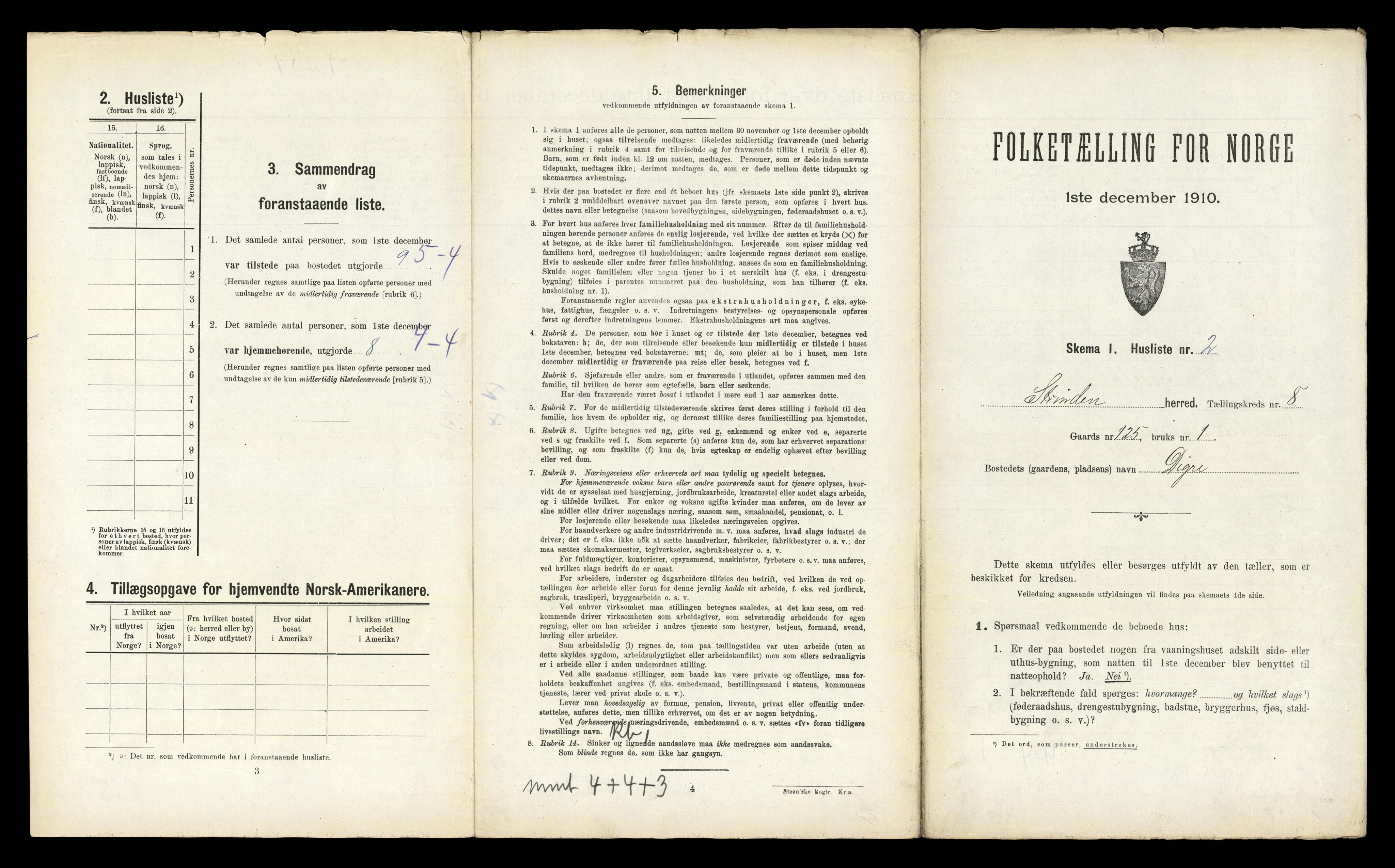 RA, 1910 census for Strinda, 1910, p. 1804