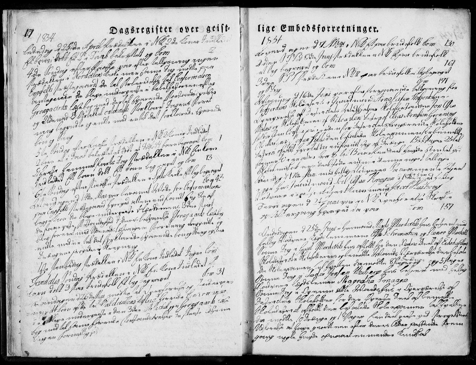 Ministerialprotokoller, klokkerbøker og fødselsregistre - Møre og Romsdal, AV/SAT-A-1454/519/L0247: Parish register (official) no. 519A06, 1827-1846, p. 17