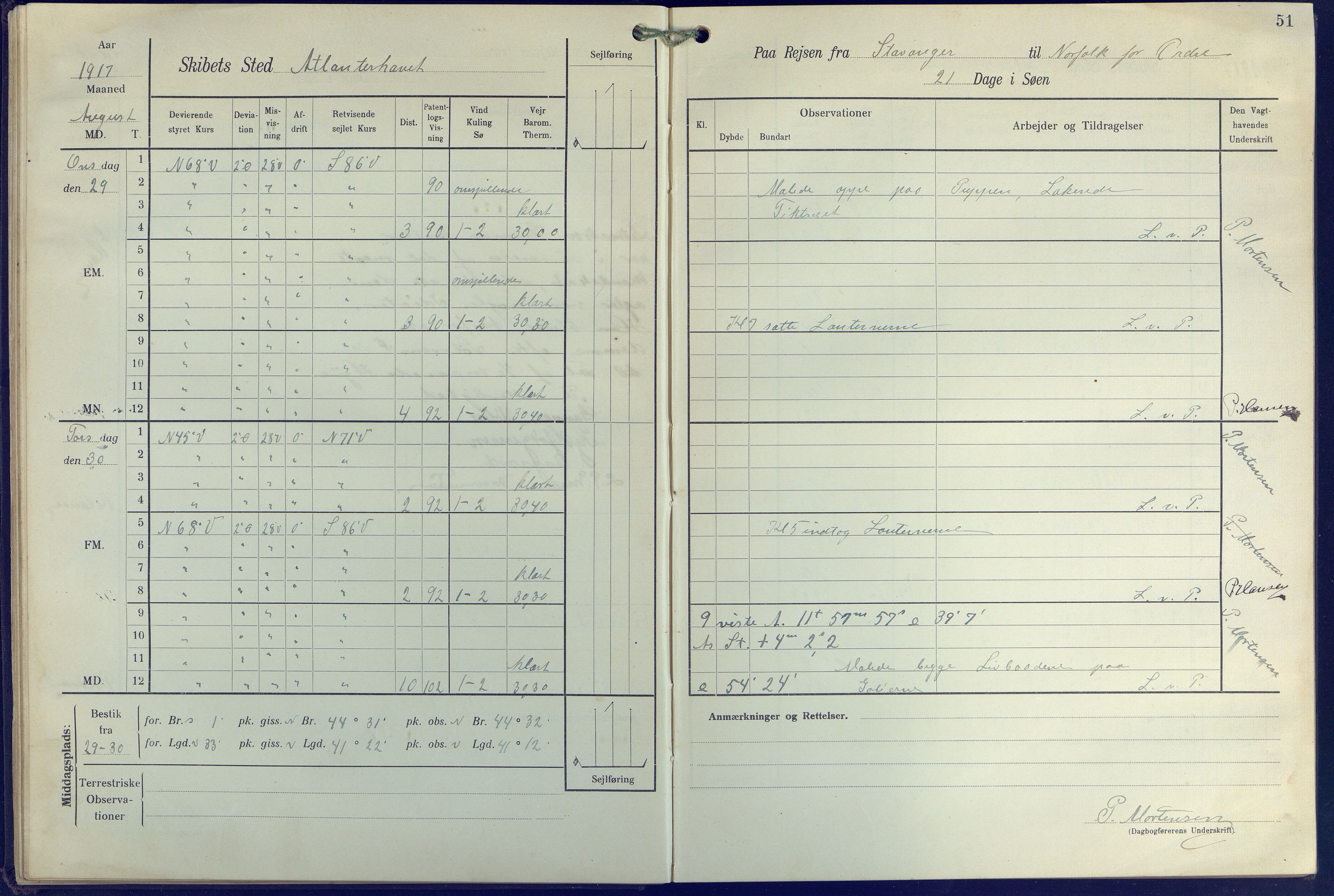 Fartøysarkivet, AAKS/PA-1934/F/L0271: Pehr Ugland (bark), 1917-1919, p. 51