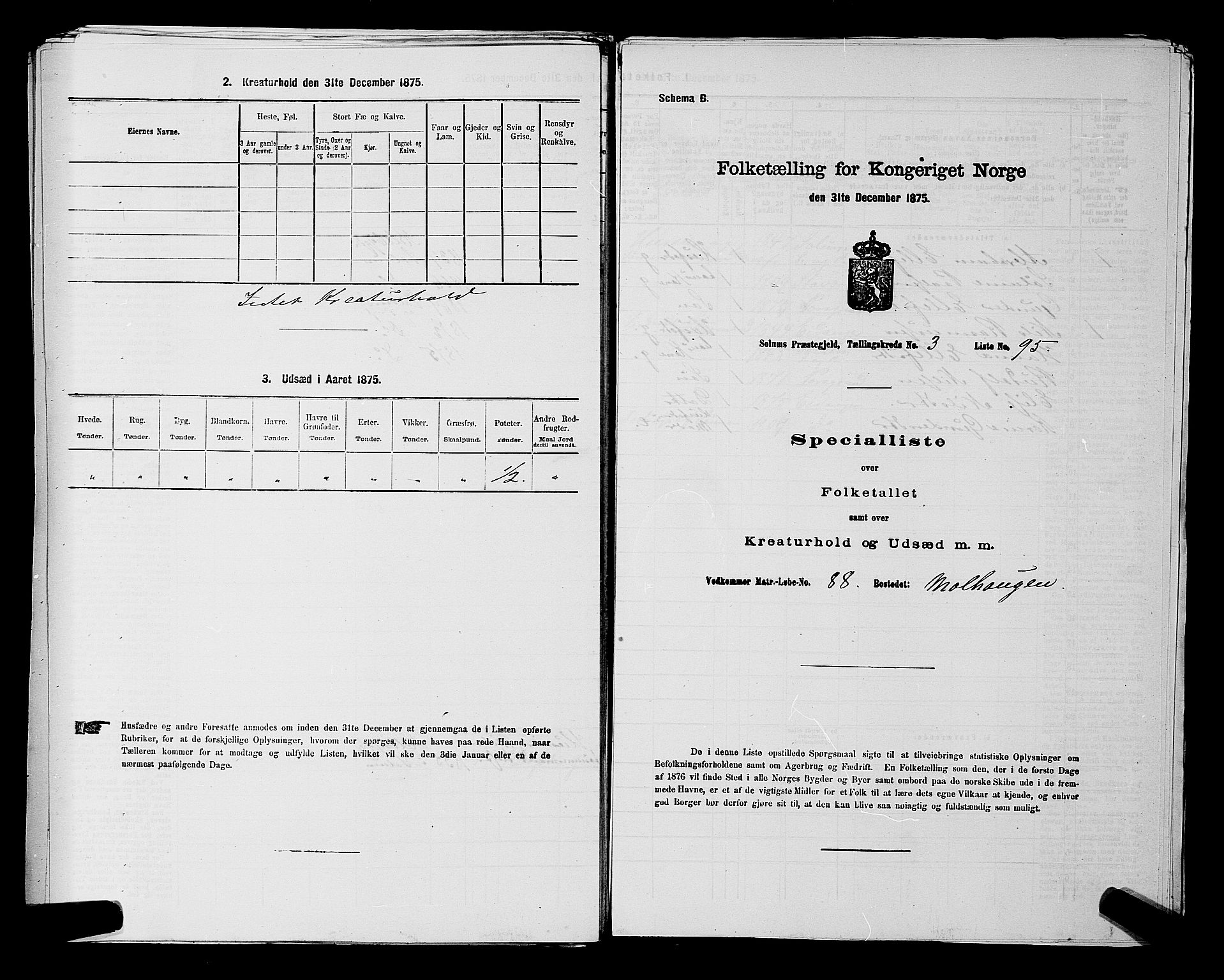 SAKO, 1875 census for 0818P Solum, 1875, p. 665