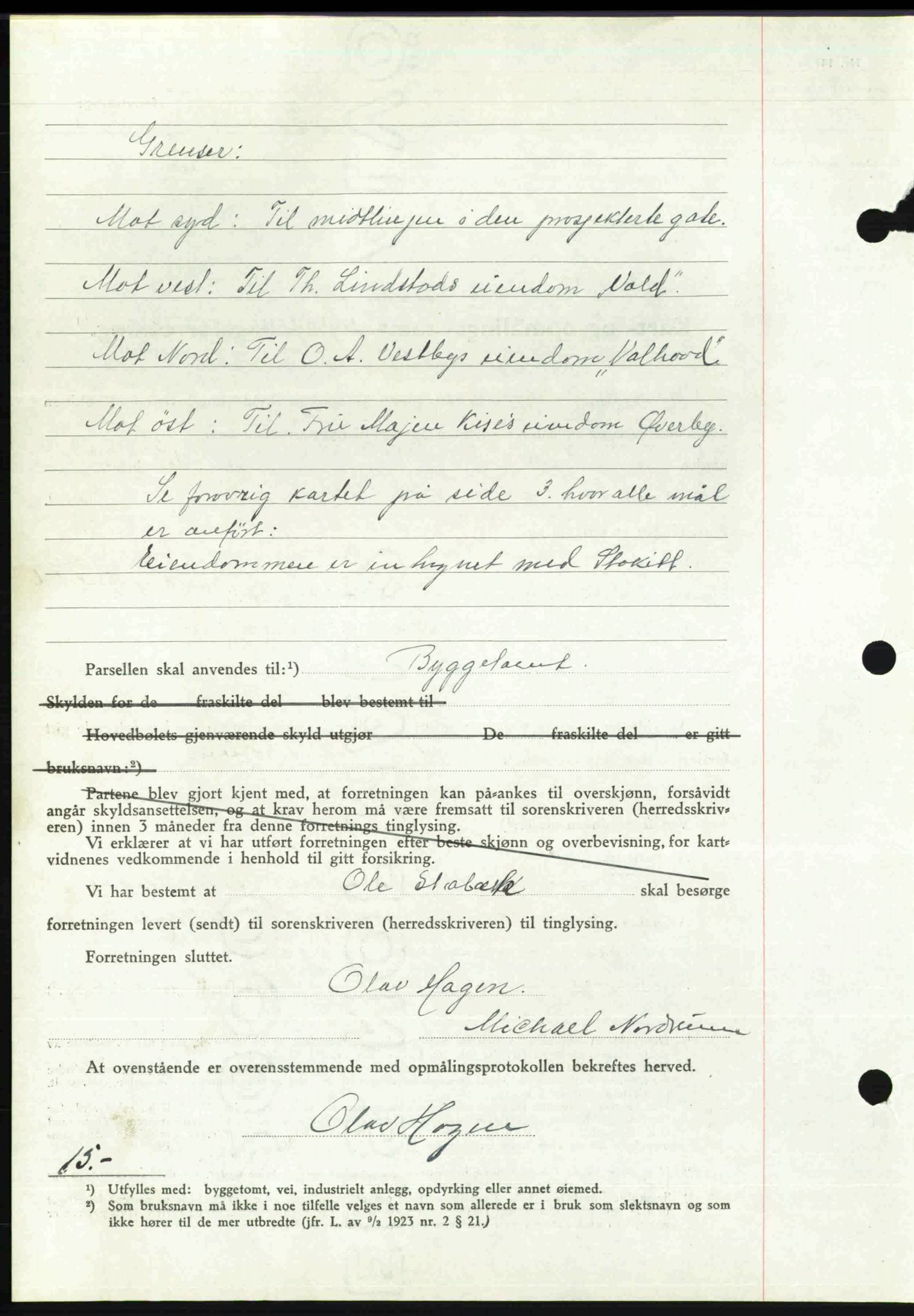 Toten tingrett, SAH/TING-006/H/Hb/Hbc/L0003: Mortgage book no. Hbc-03, 1937-1938, Diary no: : 207/1938