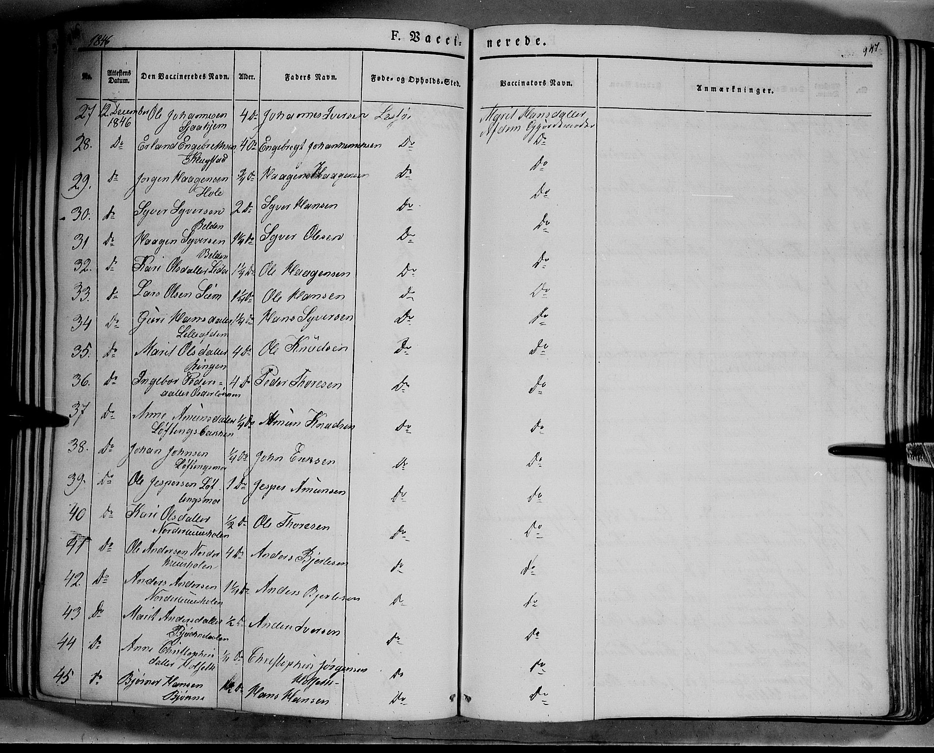 Lesja prestekontor, SAH/PREST-068/H/Ha/Haa/L0006: Parish register (official) no. 6B, 1843-1854, p. 946-947