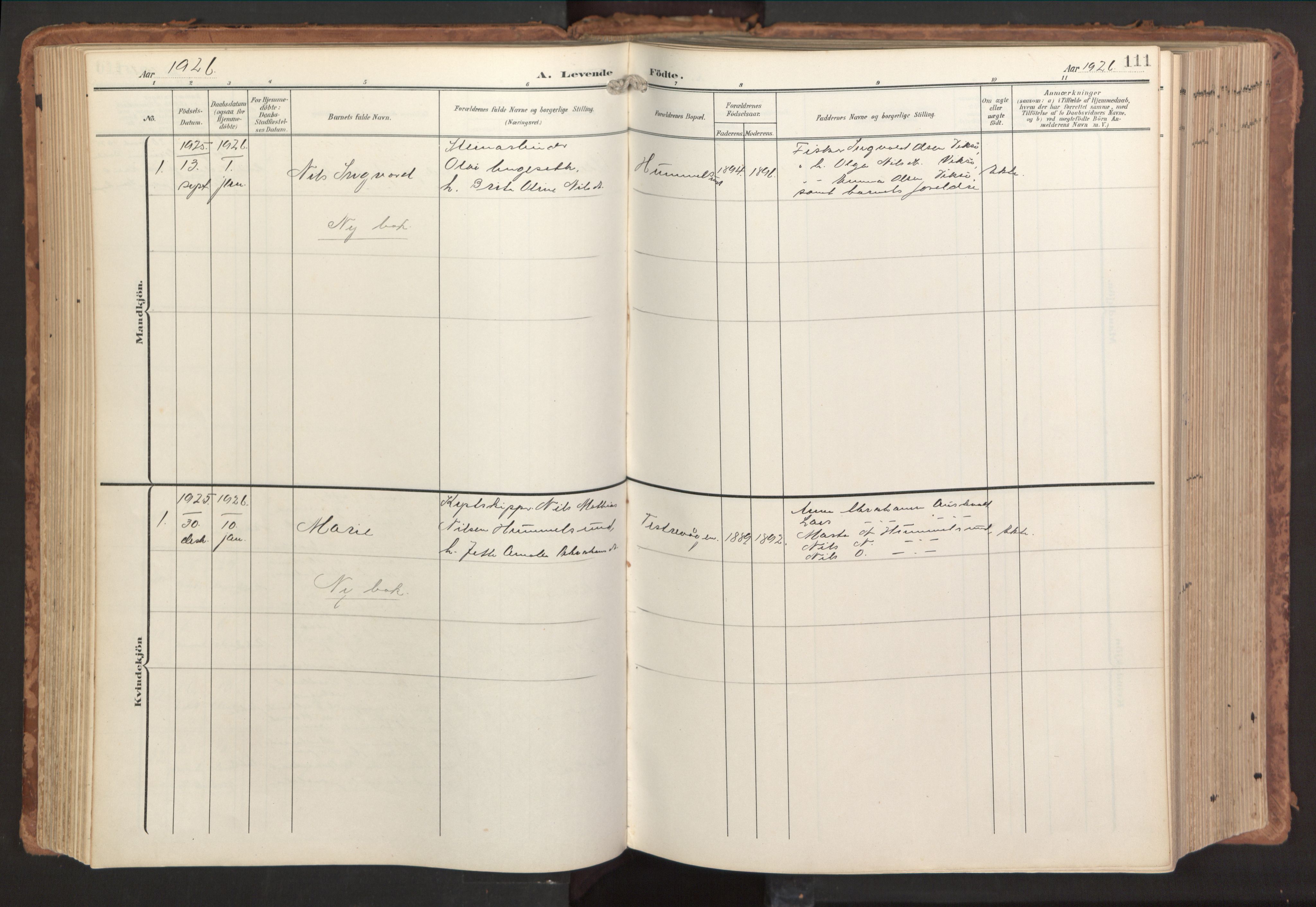 Sund sokneprestembete, SAB/A-99930: Parish register (official) no. B 2, 1907-1926, p. 111