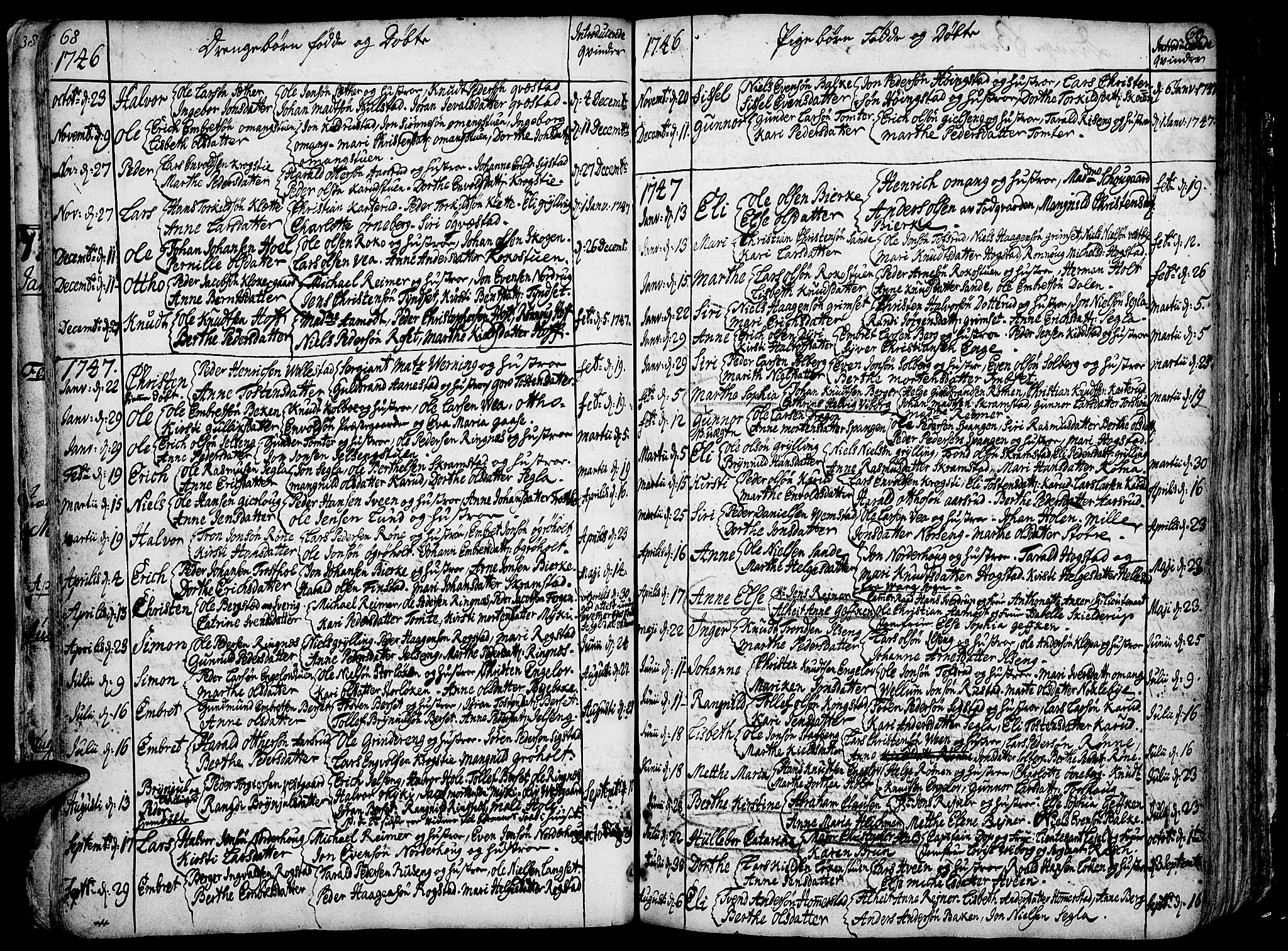 Løten prestekontor, SAH/PREST-022/K/Ka/L0002: Parish register (official) no. 2, 1731-1772, p. 68-69