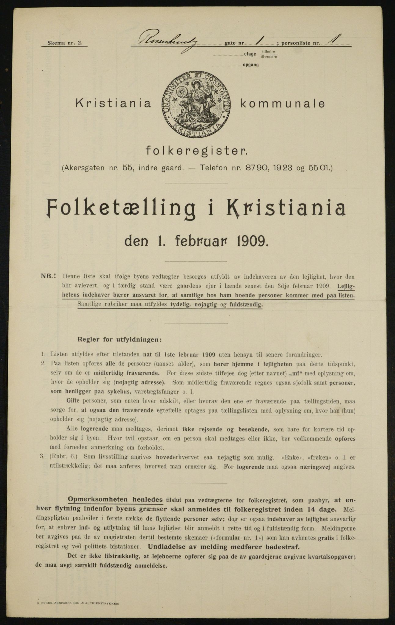 OBA, Municipal Census 1909 for Kristiania, 1909, p. 75950