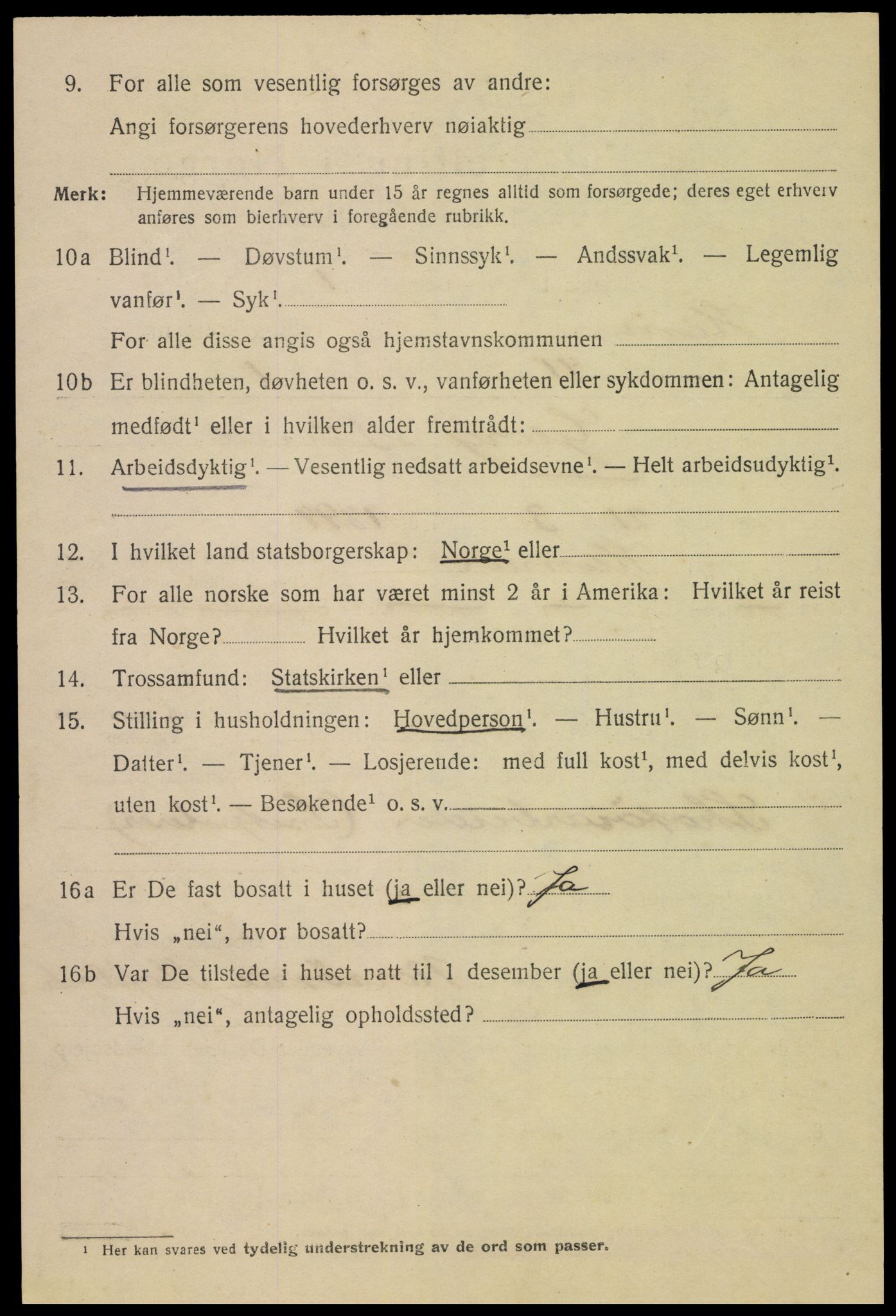 SAH, 1920 census for Hamar, 1920, p. 12002