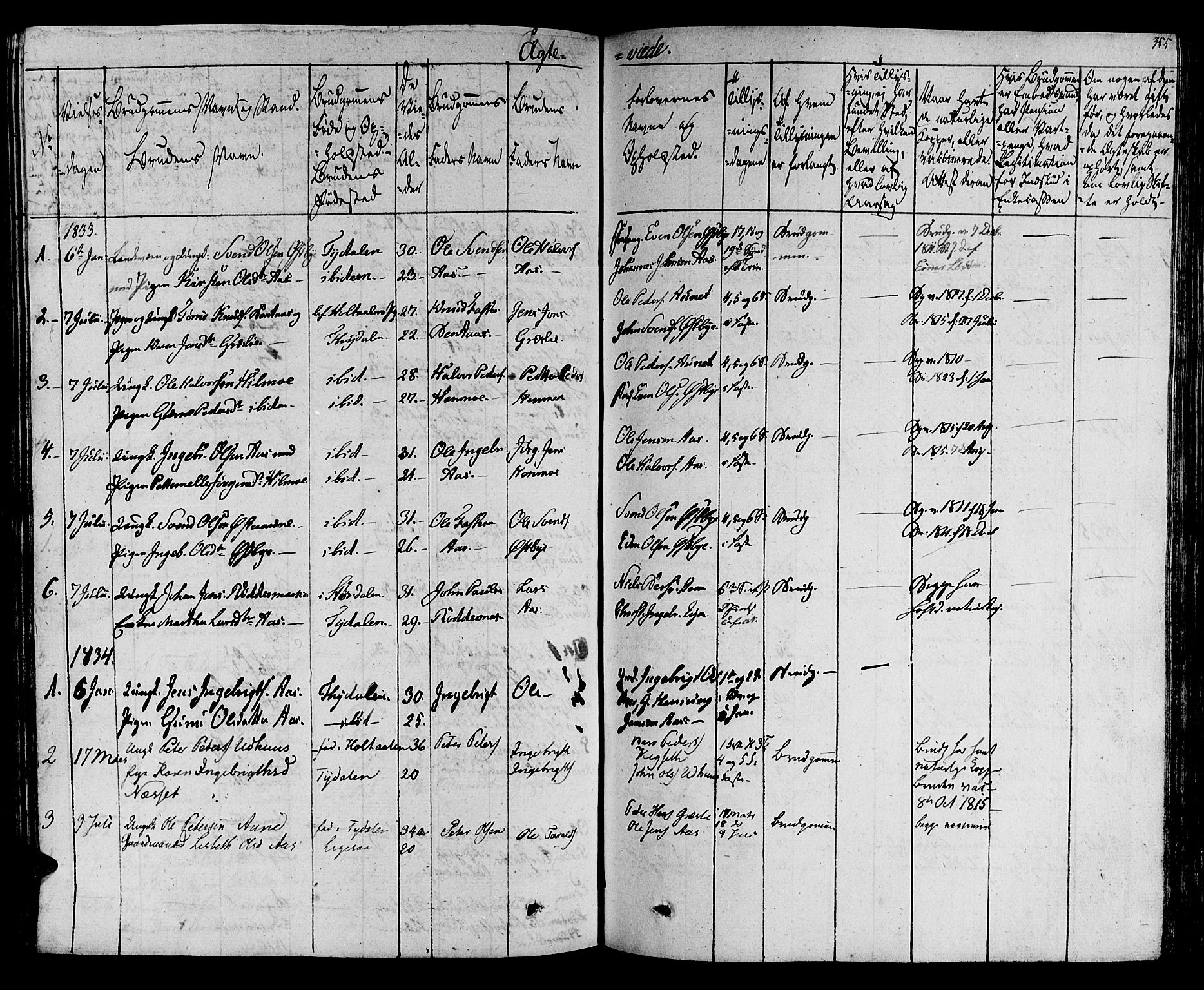 Ministerialprotokoller, klokkerbøker og fødselsregistre - Sør-Trøndelag, SAT/A-1456/695/L1144: Parish register (official) no. 695A05 /2, 1824-1842, p. 355