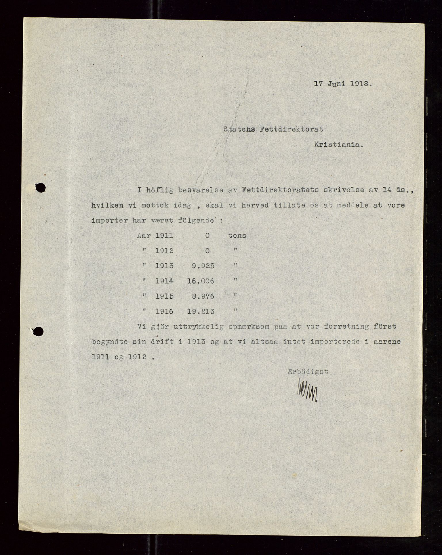 Pa 1521 - A/S Norske Shell, AV/SAST-A-101915/E/Ea/Eaa/L0006: Sjefskorrespondanse, 1918, p. 16