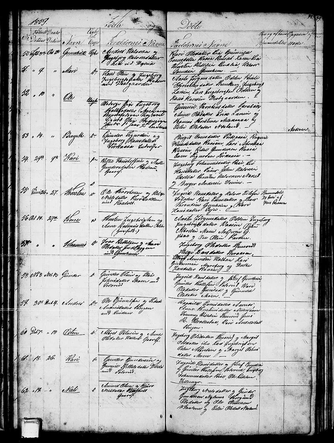 Sauherad kirkebøker, SAKO/A-298/G/Gb/L0001: Parish register (copy) no. II 1, 1845-1865, p. 48