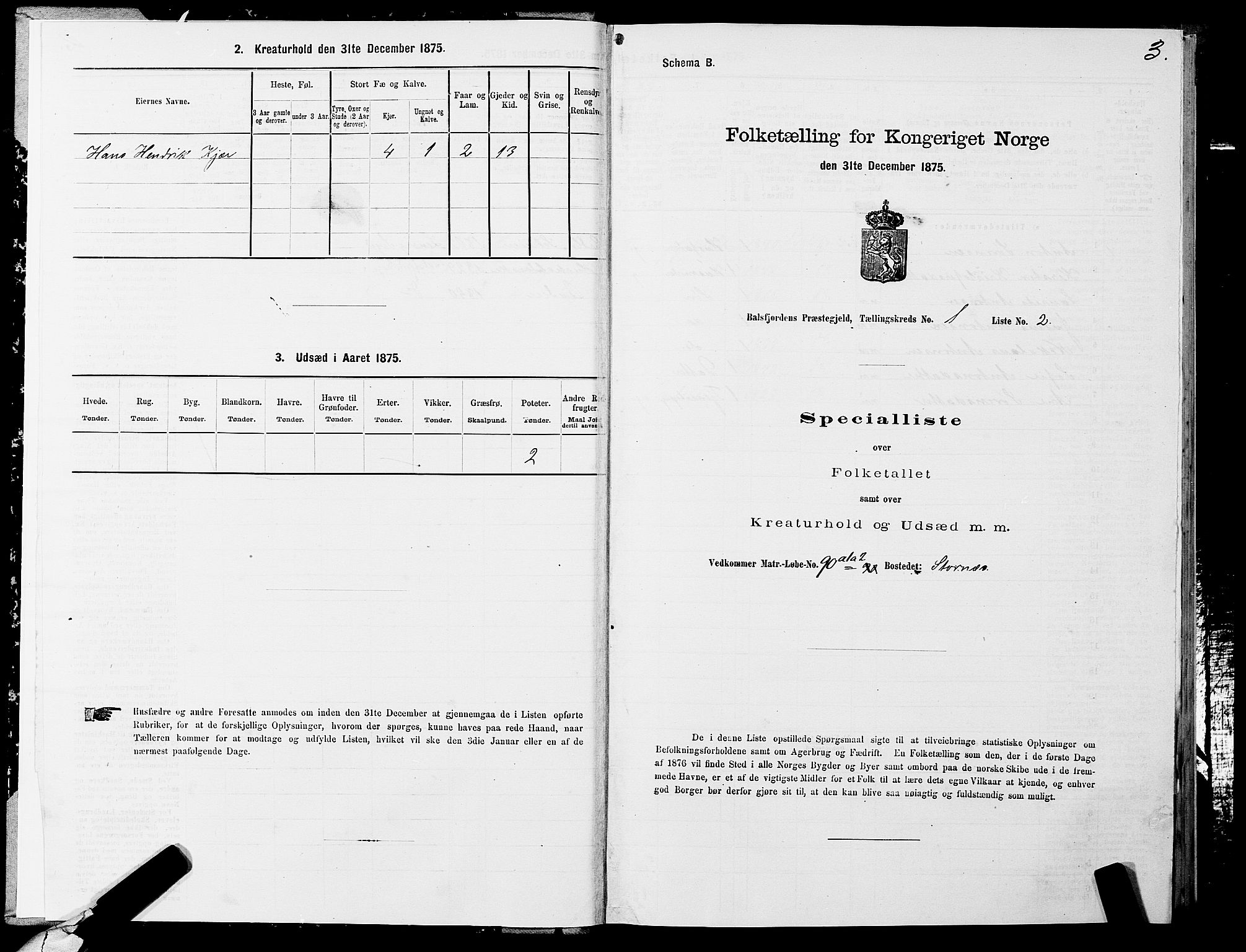 SATØ, 1875 census for 1933P Balsfjord, 1875, p. 1003